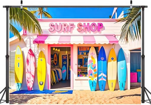 BlissYard Summer Beach Backdrop Theme Decorations 8 x 6 FT