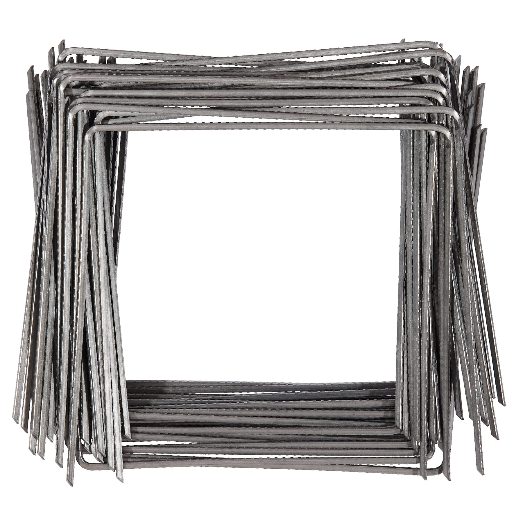 La Cordeline lot 50 Agrafes Fixation pour Toile Paillage Acier Brut 20 x 20 x 20 cm, Gris Métallique