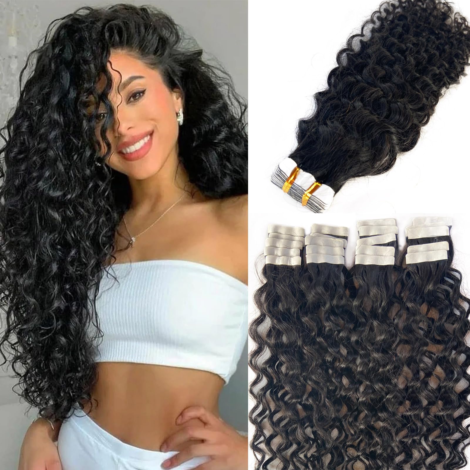 Ubetta Tape In Hair Extensions Water Wave