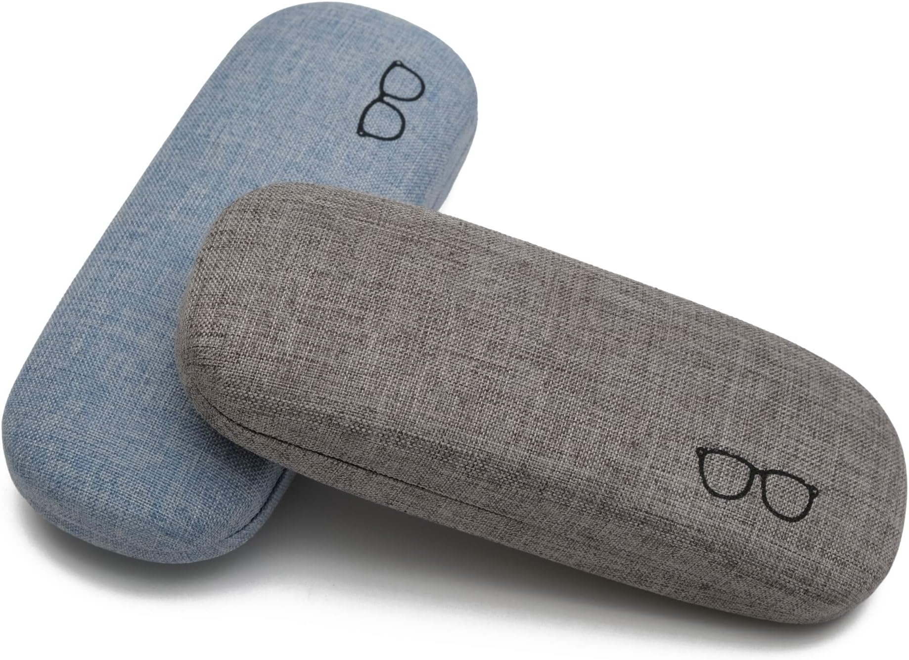 STORE 2508 Pack of 2 Unisex Hard Shell Protective Case for Eyewear Spectacles Eyeglasses, Multicolour, Standard, Multicolour, Standard