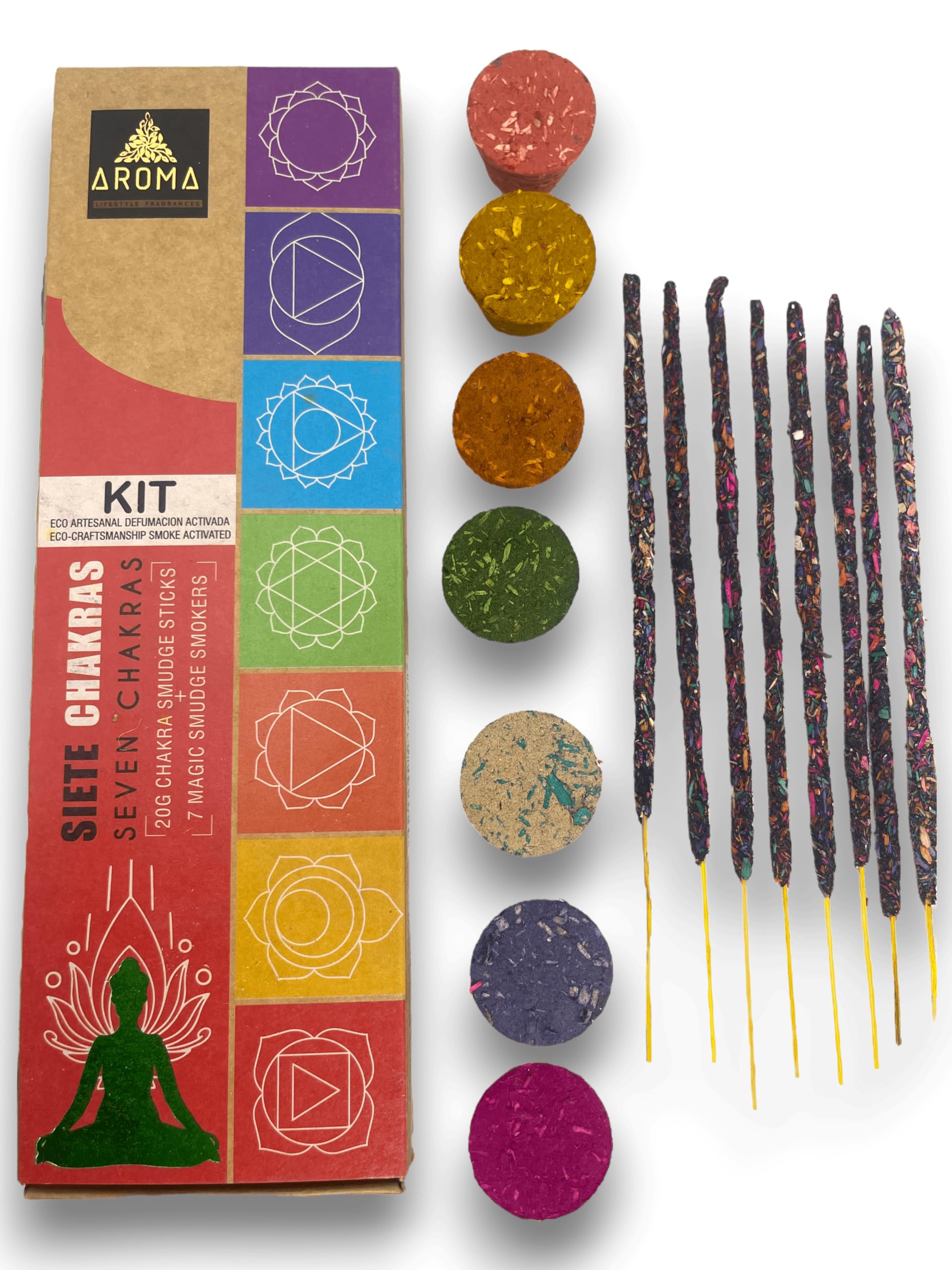Giftbrit Hem - Varitas De Incienso De Varias Fragancias, 6 Paquetes Y Varillas De Incienso Deepika Chakra En Total De 130 Varillas Aproximadamente, Lo Mejor Para Meditación, Yoga, Terapia De Aroma