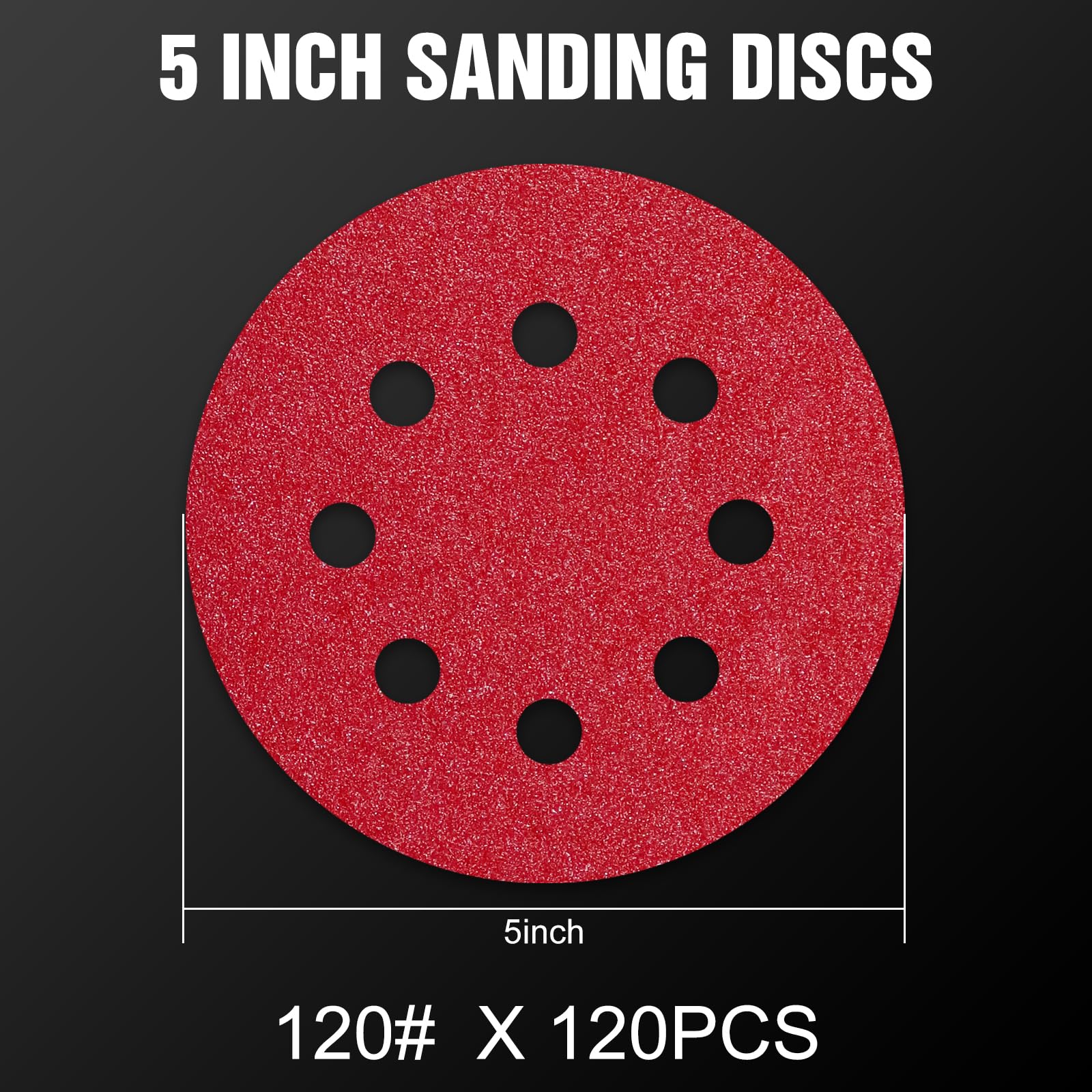 120 Sanding Discs 5 Inch - 120 Grit -2