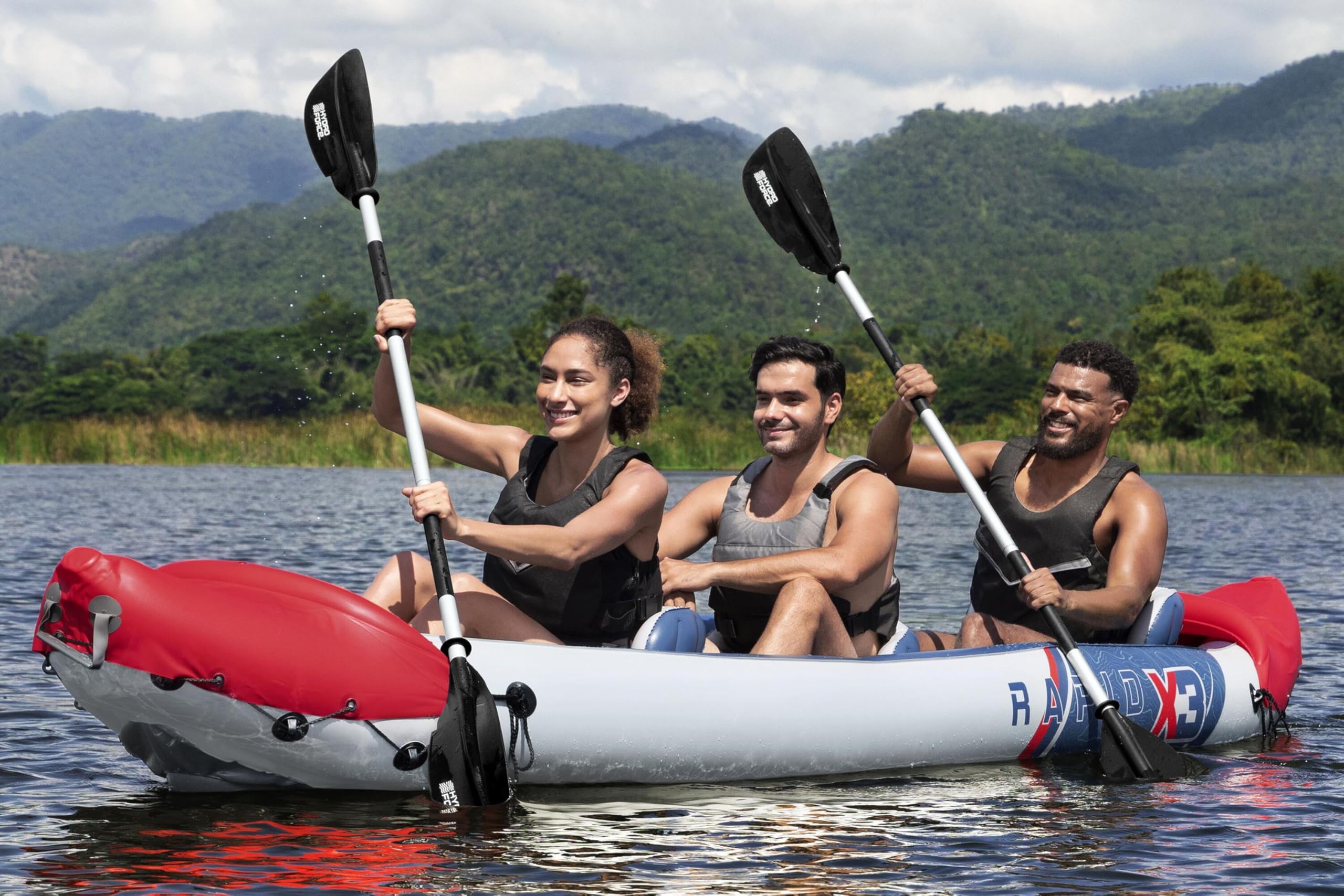 Bestway Hydro-Force 3 Person Inflatable Kayak Set with Aluminium Oars