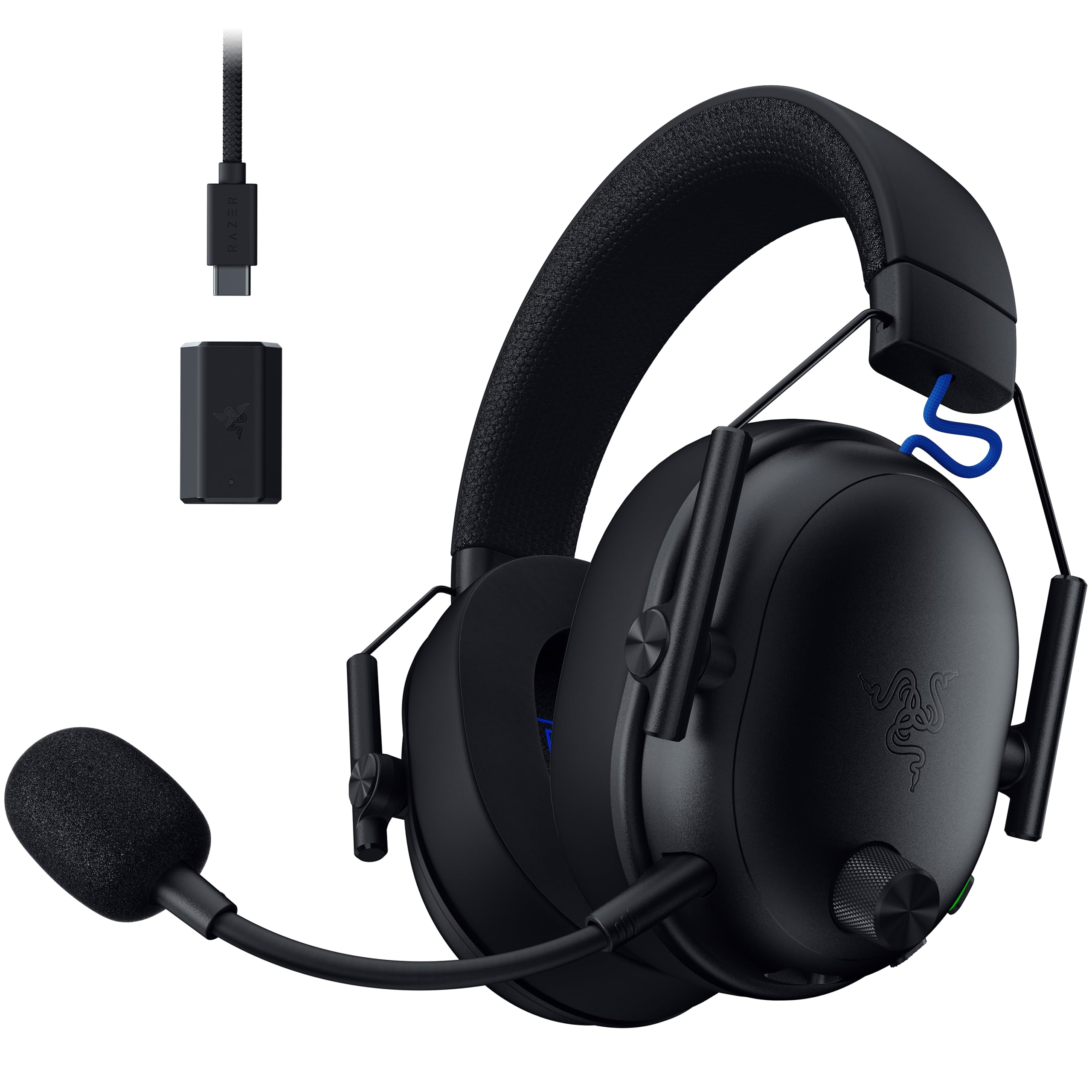 Razer BlackShark V3 for PlayStation - Cuffie wireless per eSport - Driver TriForce 50mm - Microfono rimovibile - HyperSpeed 2,4 GHz e Bluetooth - THX Spatial Audio - PS5/PC | Nero
