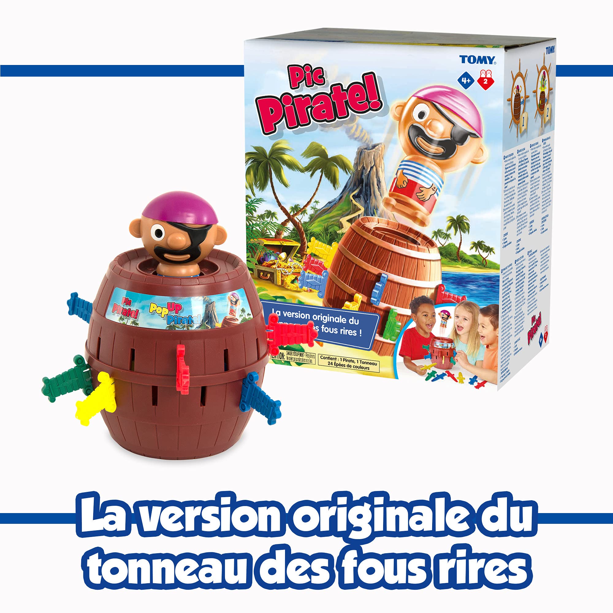 TOMY - Tricky Bille Circuit de Billes Niveau 2 T73109ML, Jeu d'action pour Enfant, Jeu d'adresse et de Rapidité & Officiel - Pic Pirate Jeux de Société Jouet pour Noël, Jouet Enfant 4 Ans