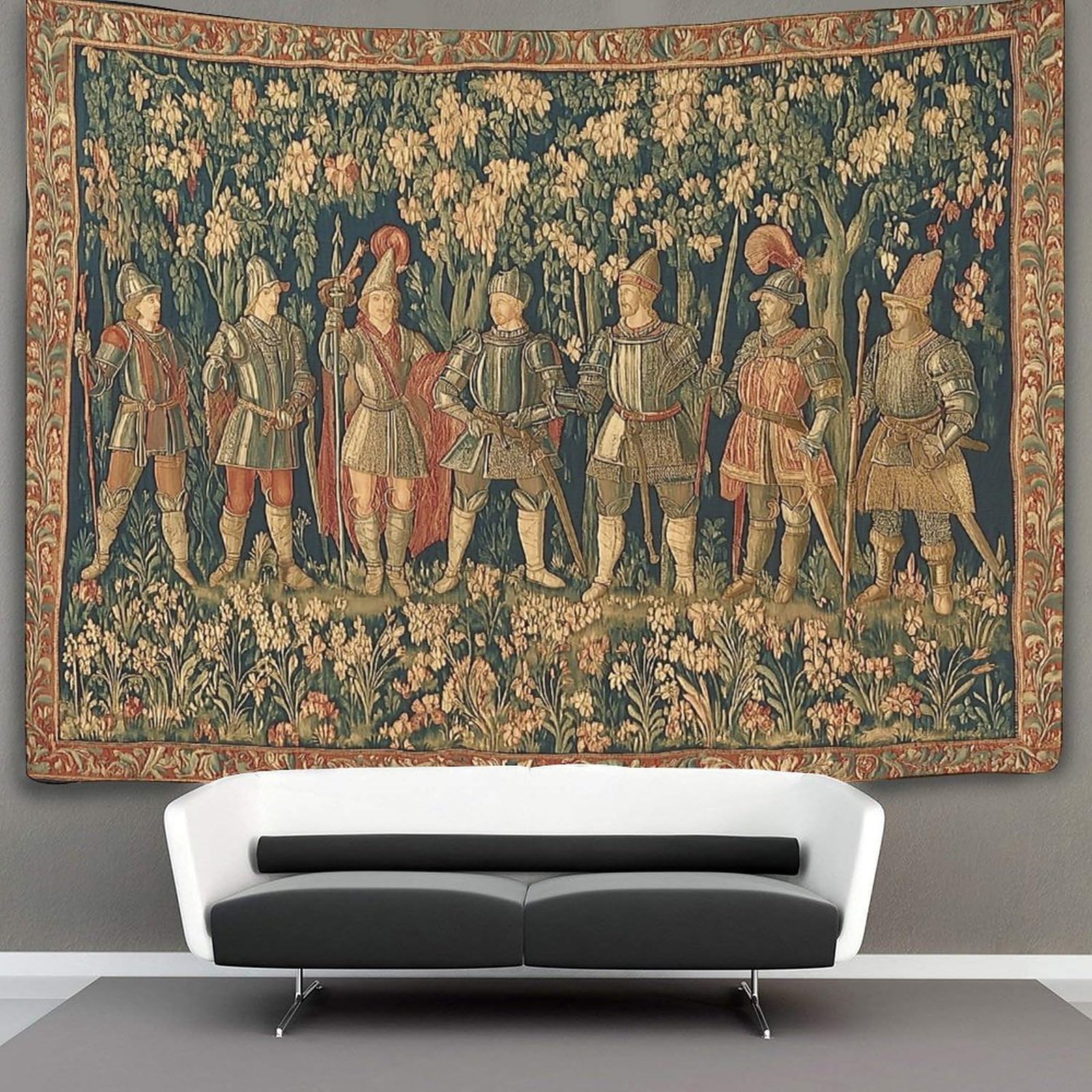 Kaiyun Style-6 Medieval Tapestry Figure Painting Decor Tapestry,Knight Wall Art Tapestries Wall Hangings For Living Room Bedroom Dorm 180Cmx230cm