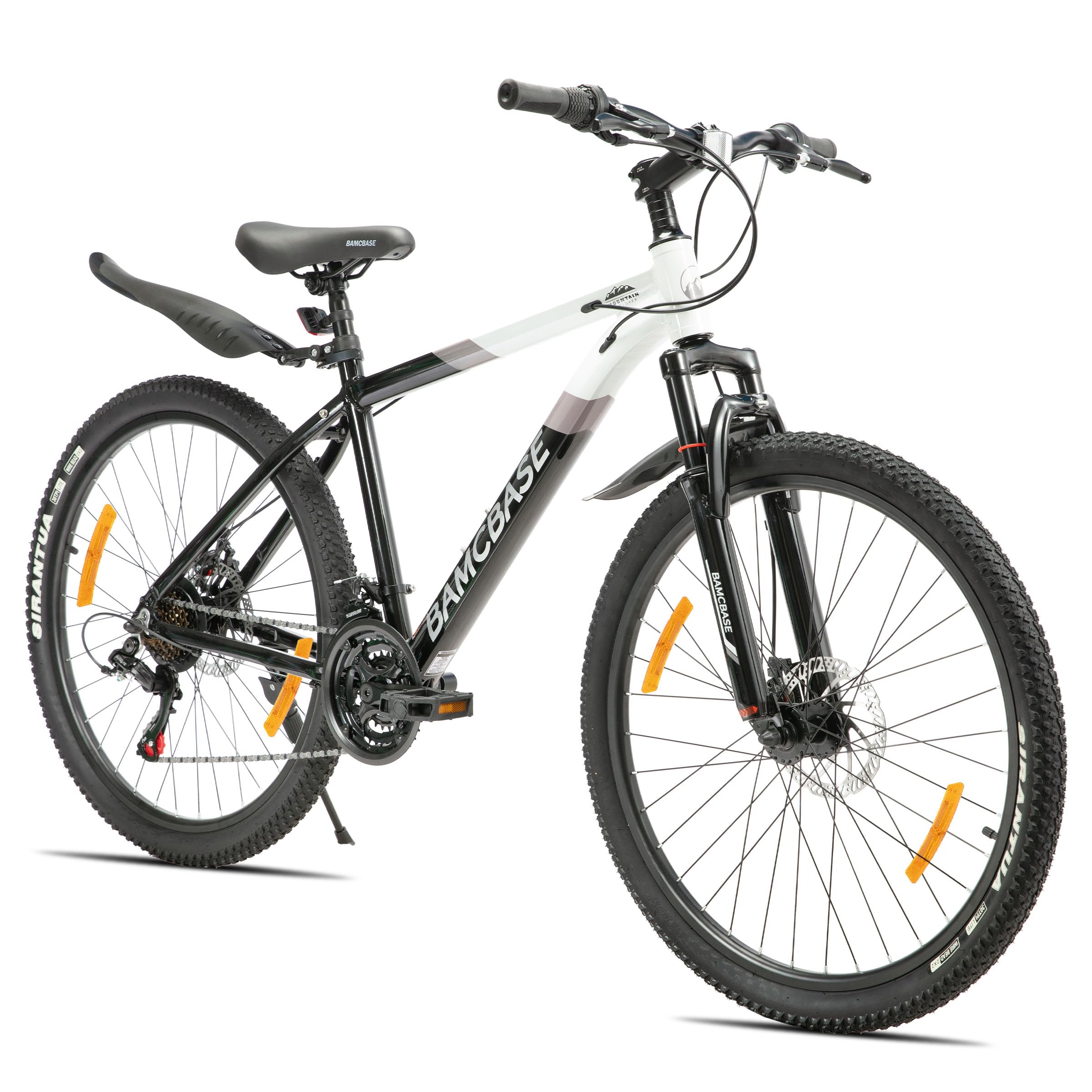 HILAND Rockford rower górski MTB 26", dla mężczyzn i kobiet, 18-biegowy rower z hamulcem tarczowym dla mężczyzn i kobiet, aluminiowa rama, Hardtail, unisex, dla dorosłych, biały