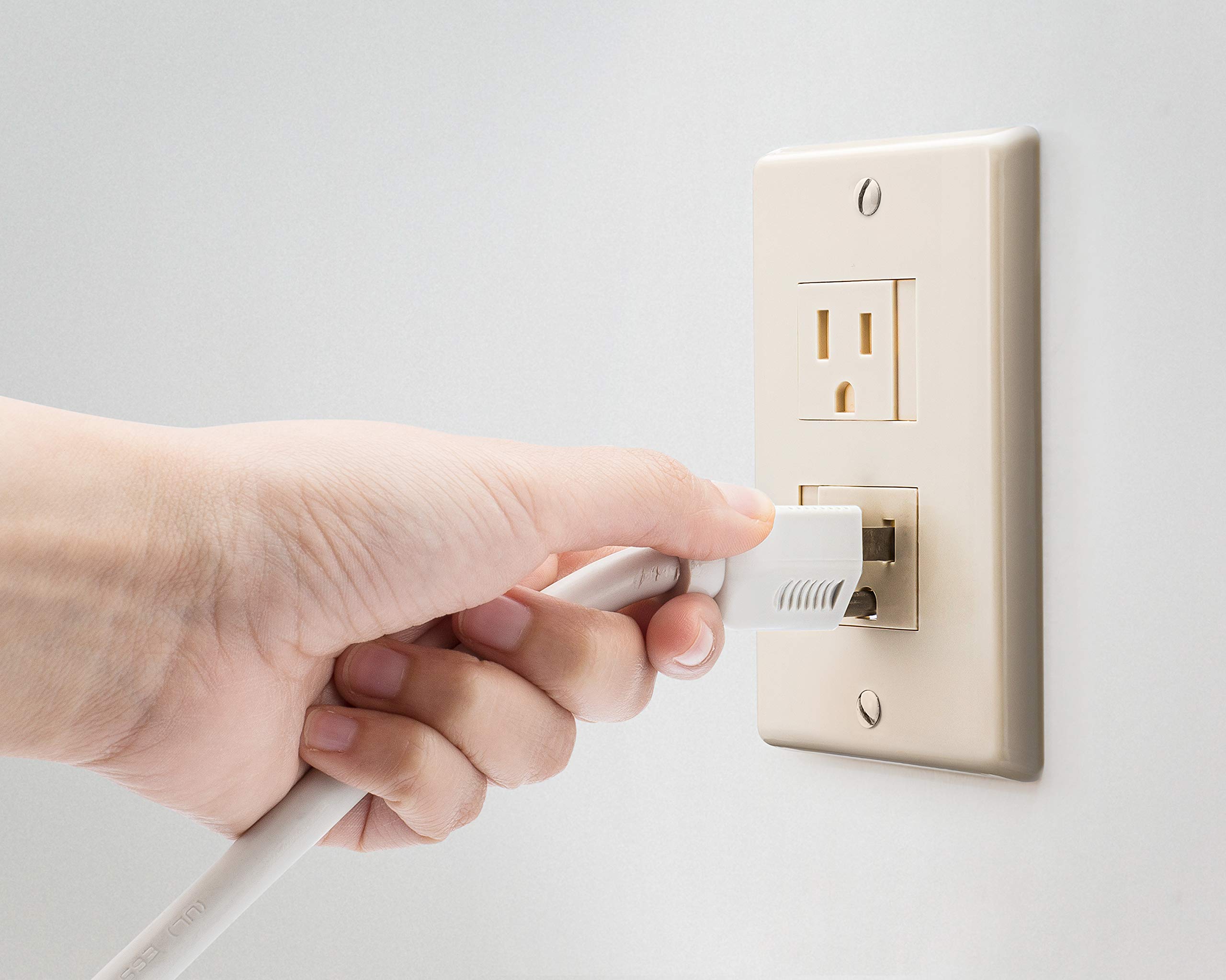 Self-Closing 2 Screw Outlet Covers (Beige) by Safety Innovations