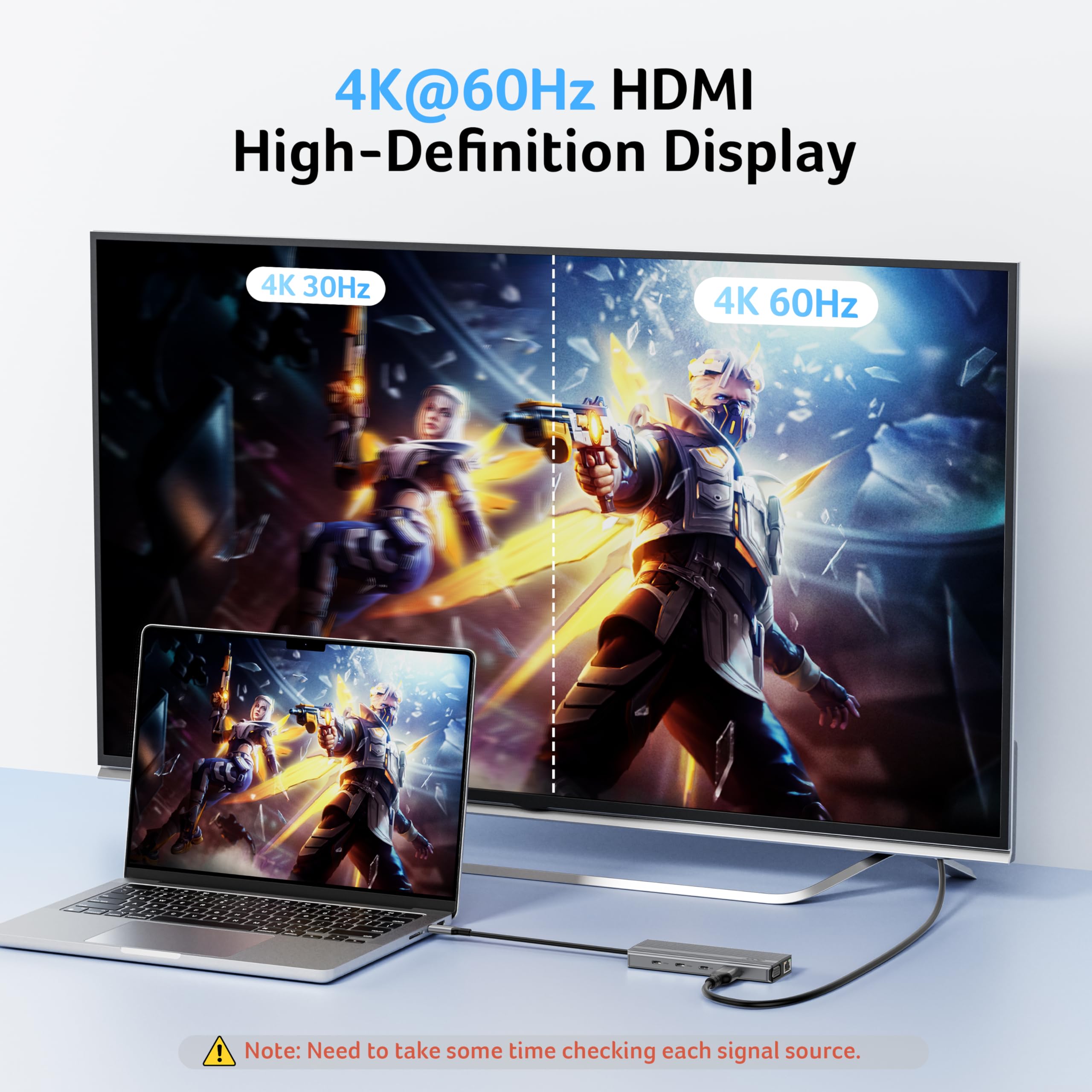 Acer Hub USB-C11 in 1 HDMI 4K@60 Hz, VGA 1080P, 2 porte USB-C 10 Gbps | Ethernet 1000 Mbps, 2 porte USB-A 5 Gbps, porta PD 100 W, scheda SD/TF, USB C Docking Station per PC e desktop
