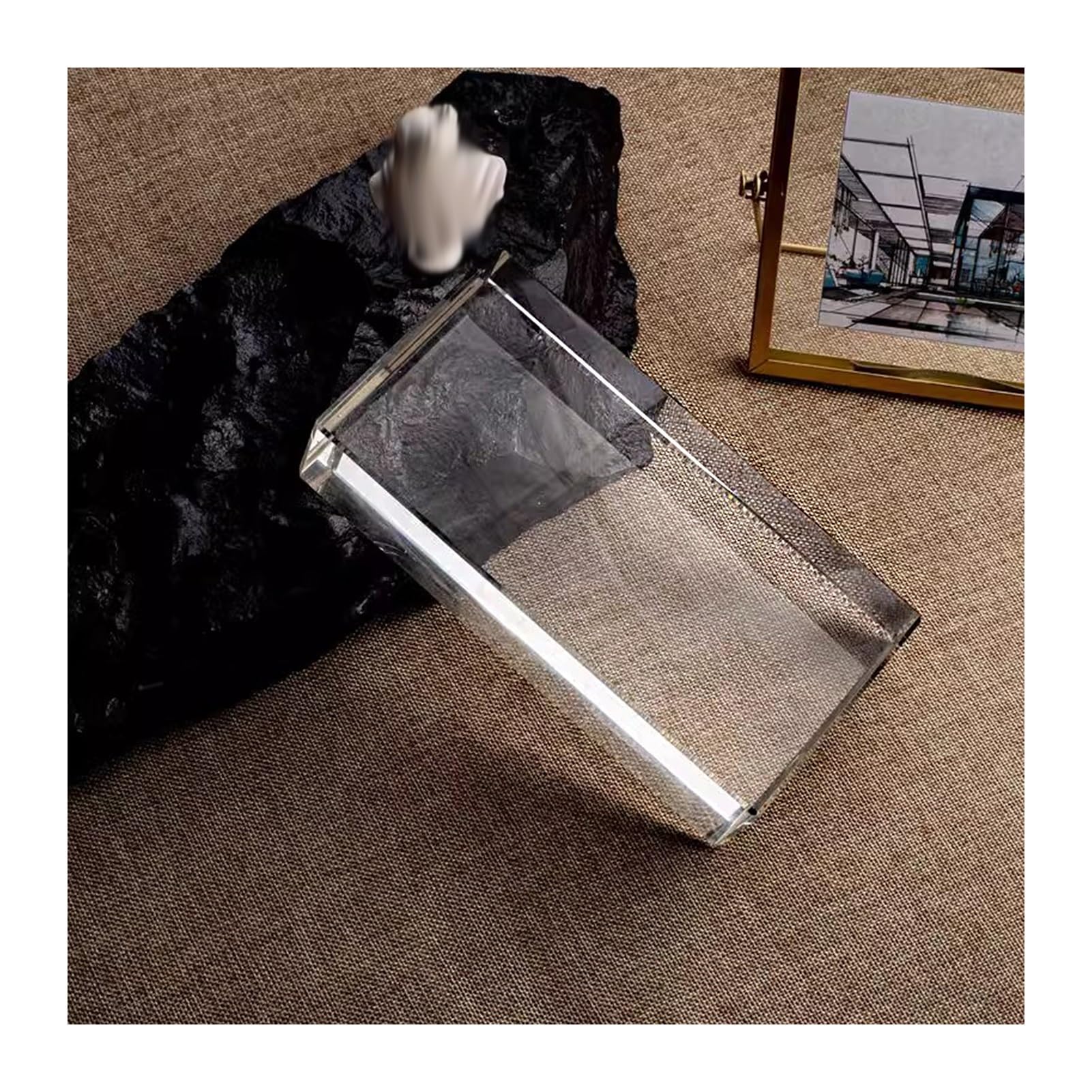 Klare Glassteine, 20 x 10 x 4 cm, Kristallziegel für Zuhause, Badezimmer, Schlafzimmer, Dekoration, Raumteiler
