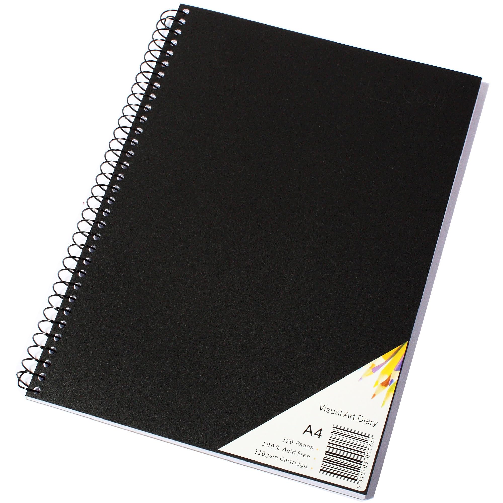 Quill, Diario di arte visiva, PP, 110 gsm, A4, 120 pagine, nero