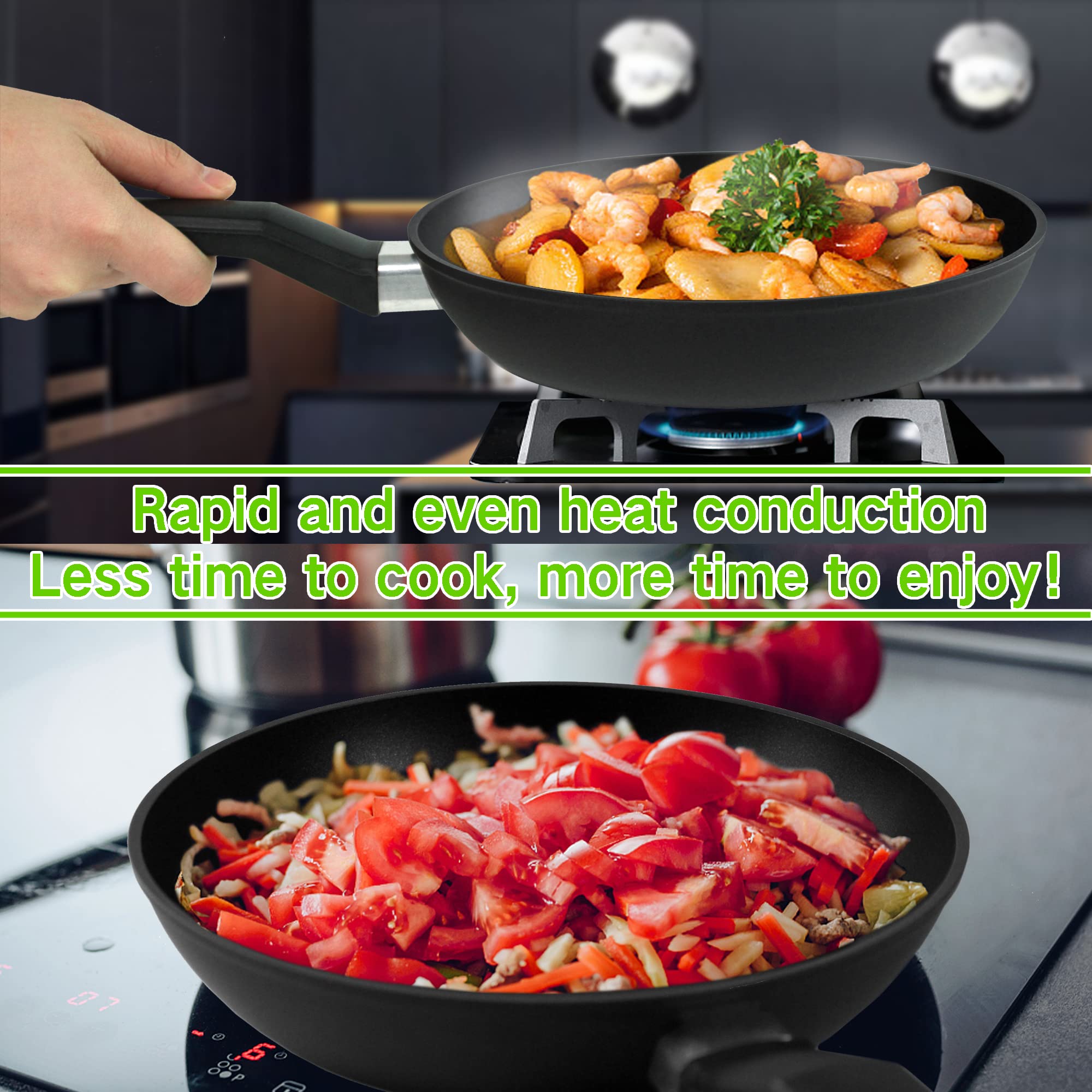 Lecooking 9.5" Nonstick Frying Pan - PFOA Free -2