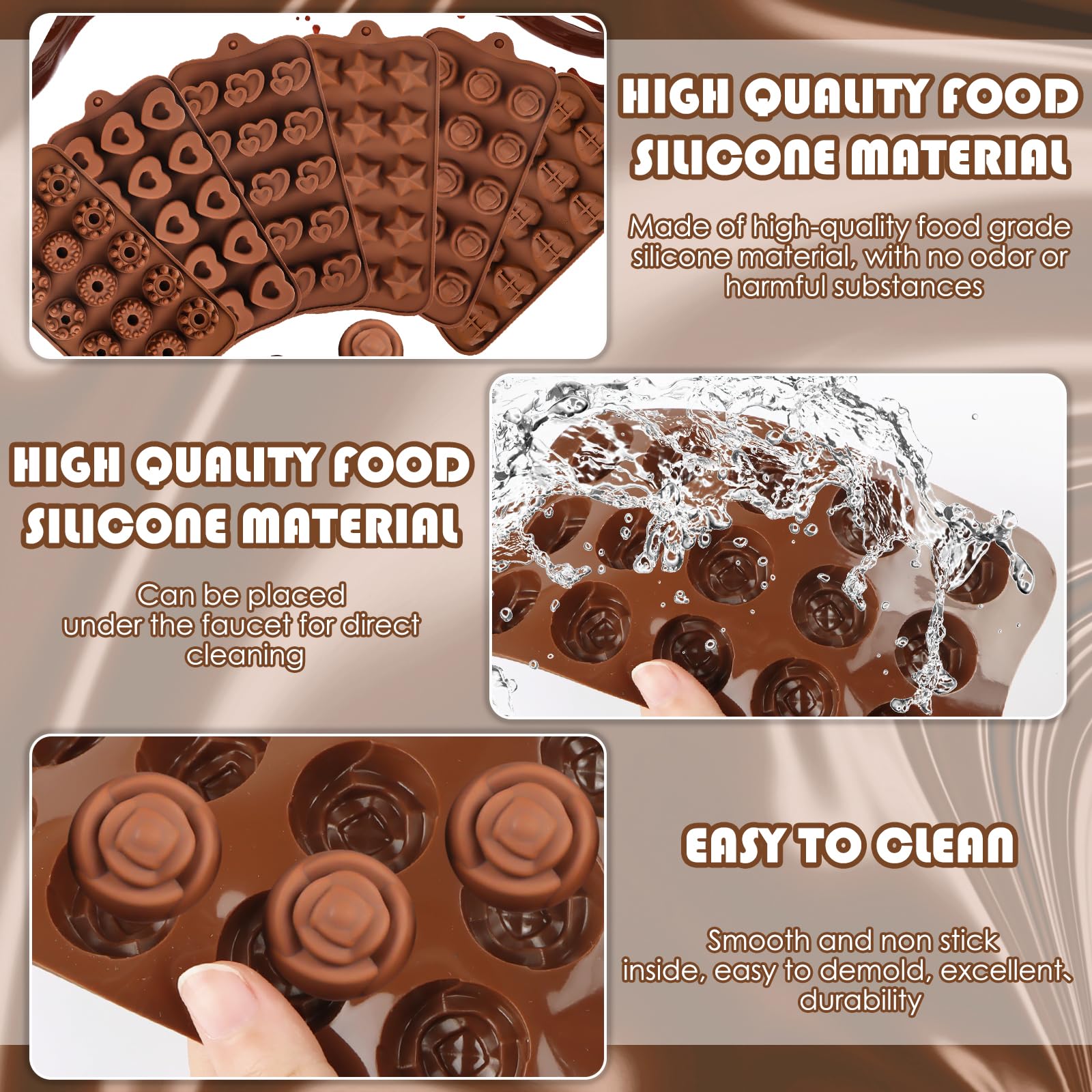Rubberen beertjesvormen, 2 stuks siliconen snoepvormen, mini-chocoladevormen, doe-het-zelf gummibeertjes, met 2 druppelaars, voor chocolade, gelei