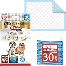 Pet & Me Pet Sheets, Super Absorbent, Deodorizing, Thick, Premium Specifications, Wide Size, 17.7 x 23.6 inches (45 x 60 cm), 30 Sheets