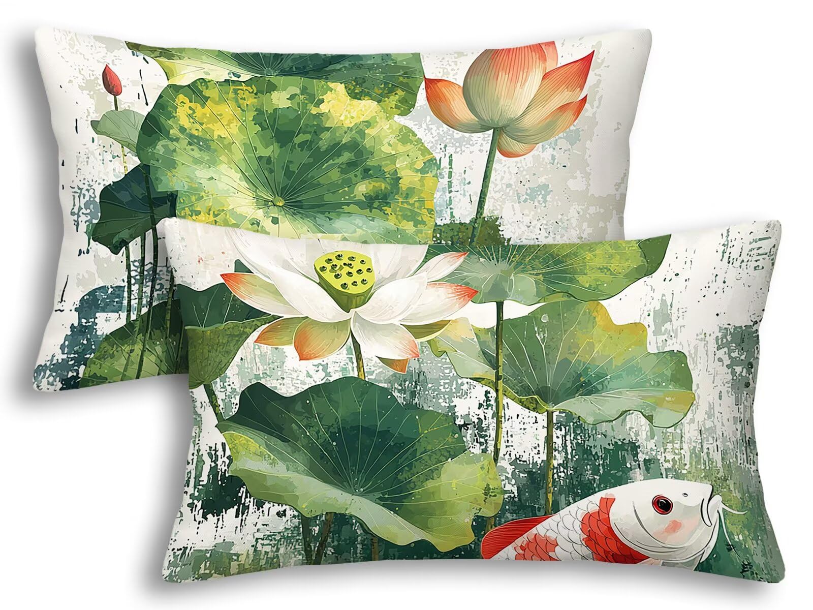 Fundas cojines exterior impermeable 40x60 decorativas acabado lino premium