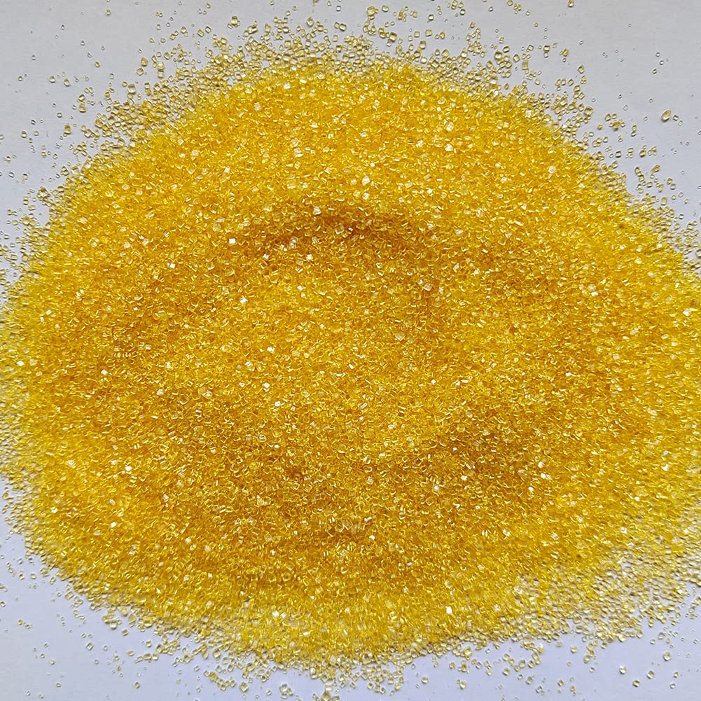 Homankit Sanding Sugar, Yellow Edible Sugar Crystals, Sugar Sprinkles Mix Mix for Celebration Cakes, Cupcakes, Baking, Cookies Decorating, 3.2 OZ - Image 3
