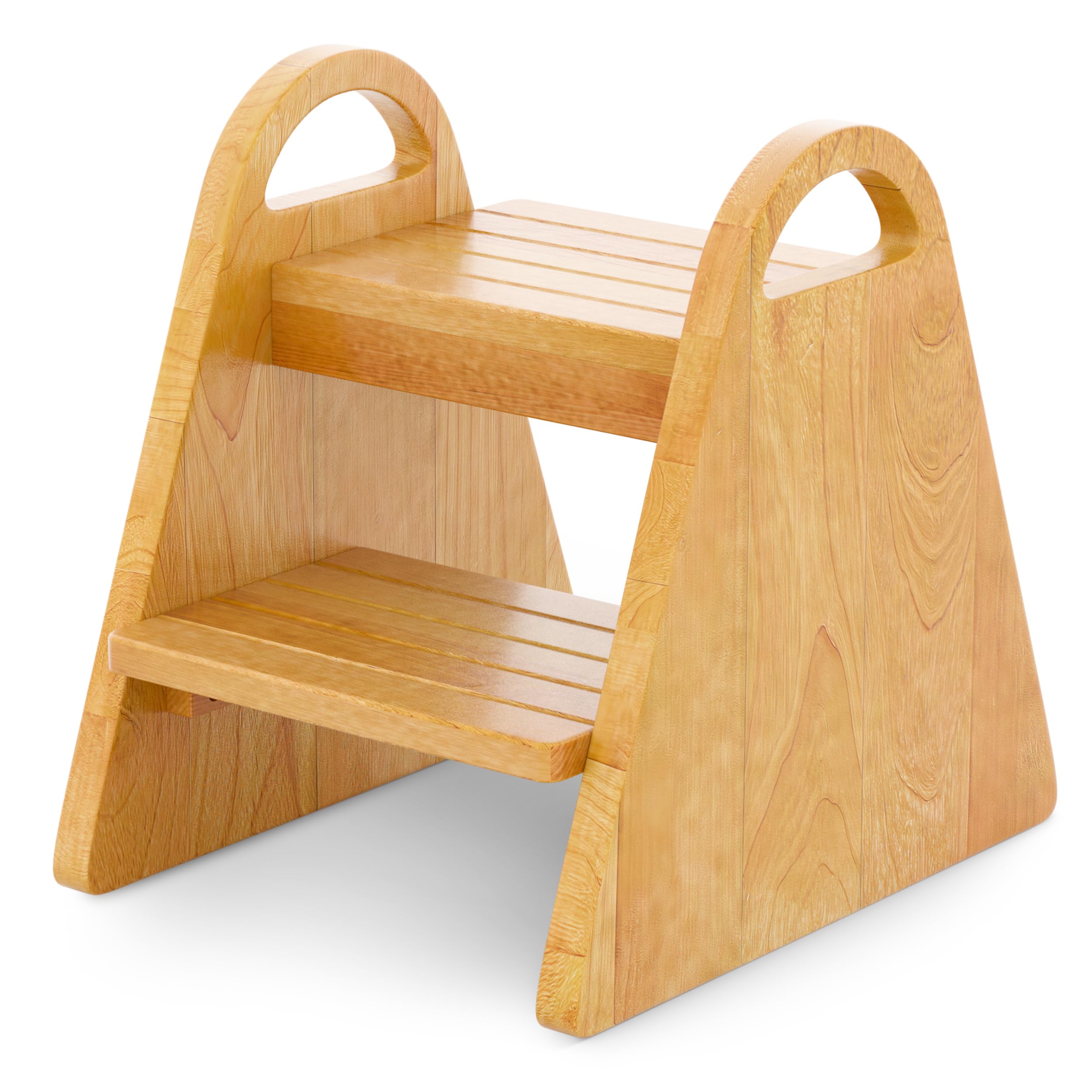 Produktbild von Kinder Lernturm Küche Bad Montessori Lernturm Aus Holz Mit Dino-Design – 2-stufiger Tritthocker Für Kinder In Küche & Bad Lernturm Montessori Holz