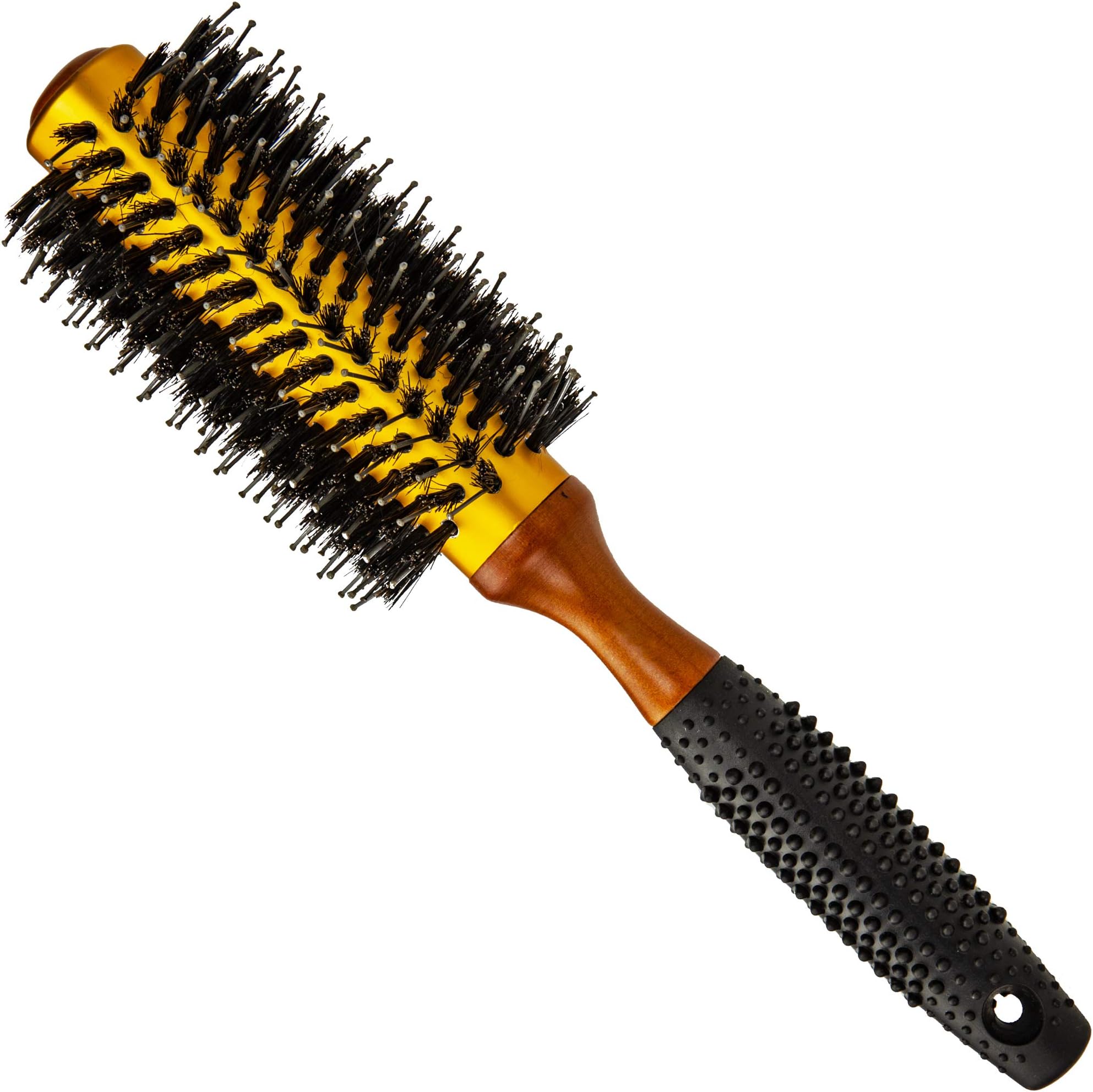 Professional Anti-Static Roller Hair Brush - Boar Bristle, Thermal Ceramic Barrel for Styling and Blow Drying - 14 Rows, For Medium to Long Hair - By Cantor