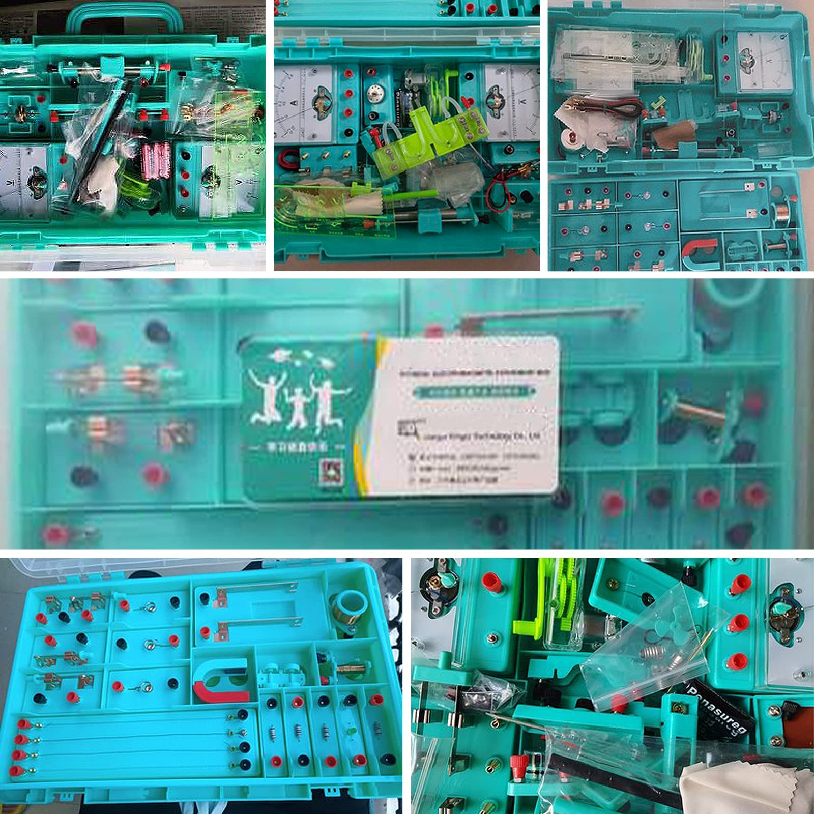 Kit per Esperimenti per Circuiti Elettrici, Kit Educativi per L'Esperimento di Magnetismo Elettrico, Kit per Esperimenti Fisici - 65 Tipi di Parti per Esperimenti Elettromagnetici