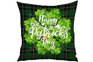 Celebrate the Luck of the Irish with our Enchanting kufutee Shamrock Pillow Covers