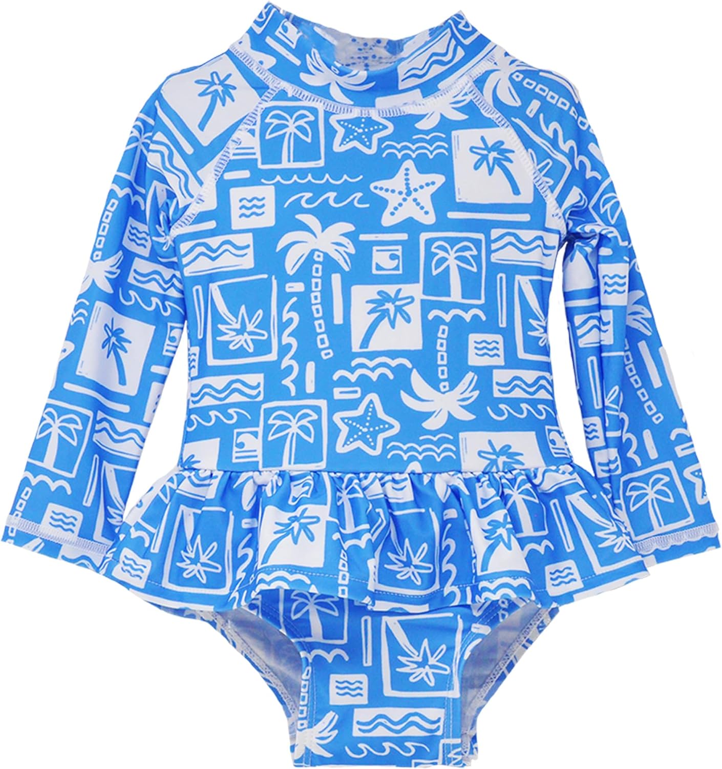 Flap Happy Baby Girls' UPF 50+ Alissa Infant Ruffle Rash Guard Swimsuit