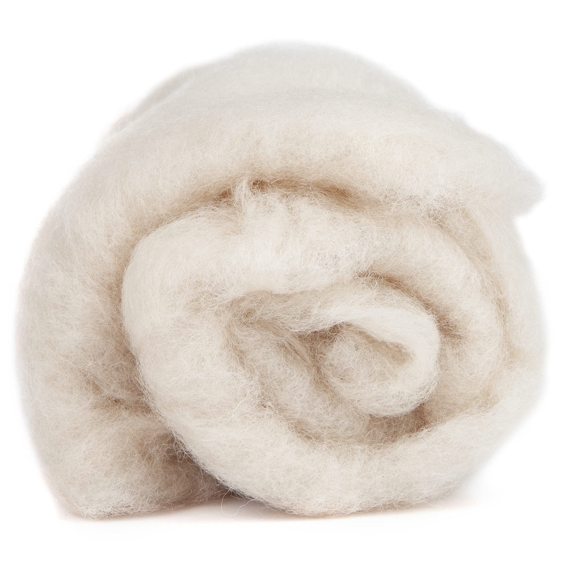 Maori Wool Carded Batting for Needle Felting, 3.5 oz, Sand