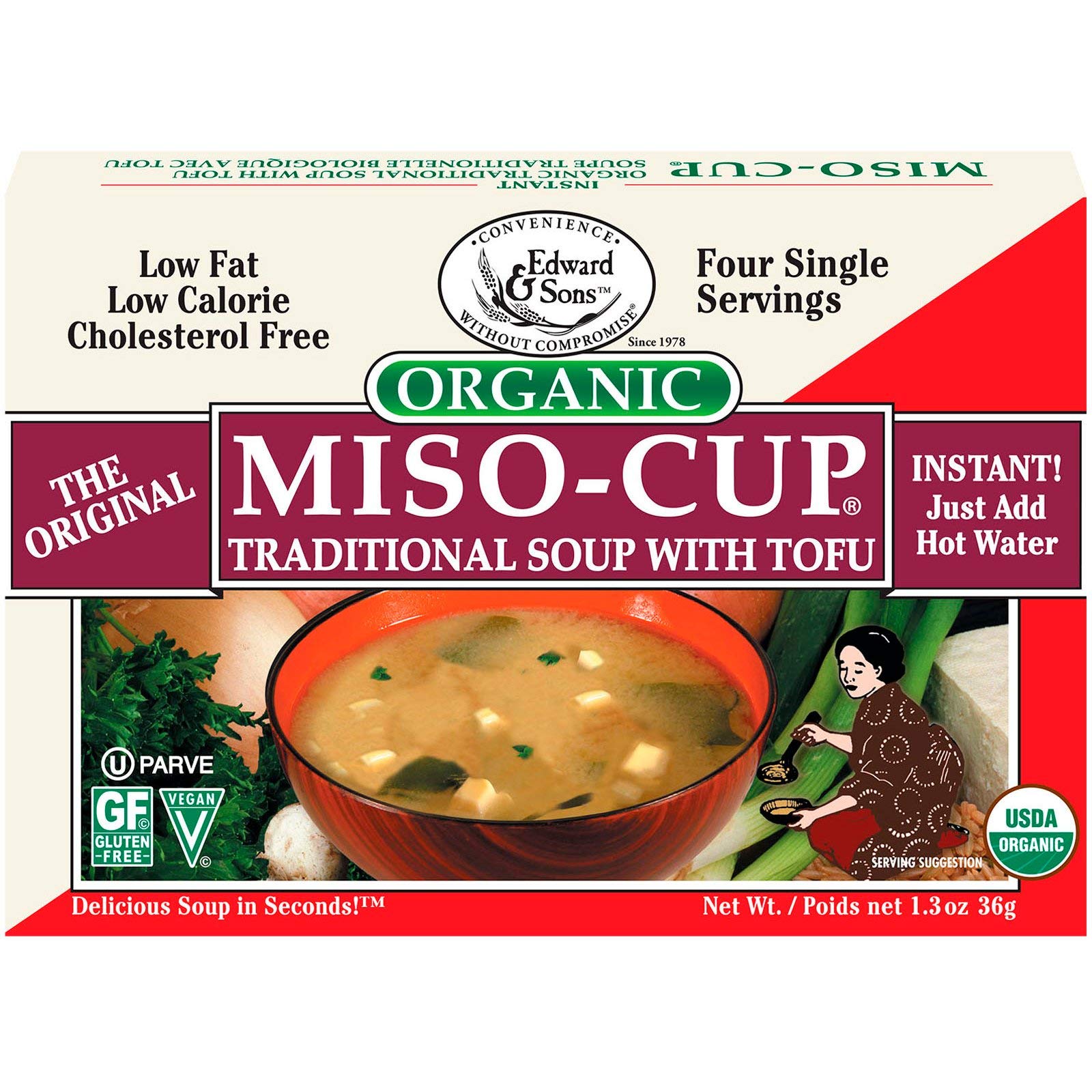 Edward & Sons Miso-Cup Soup with Tofu Traditional - 1.3 fl oz - 2 pc