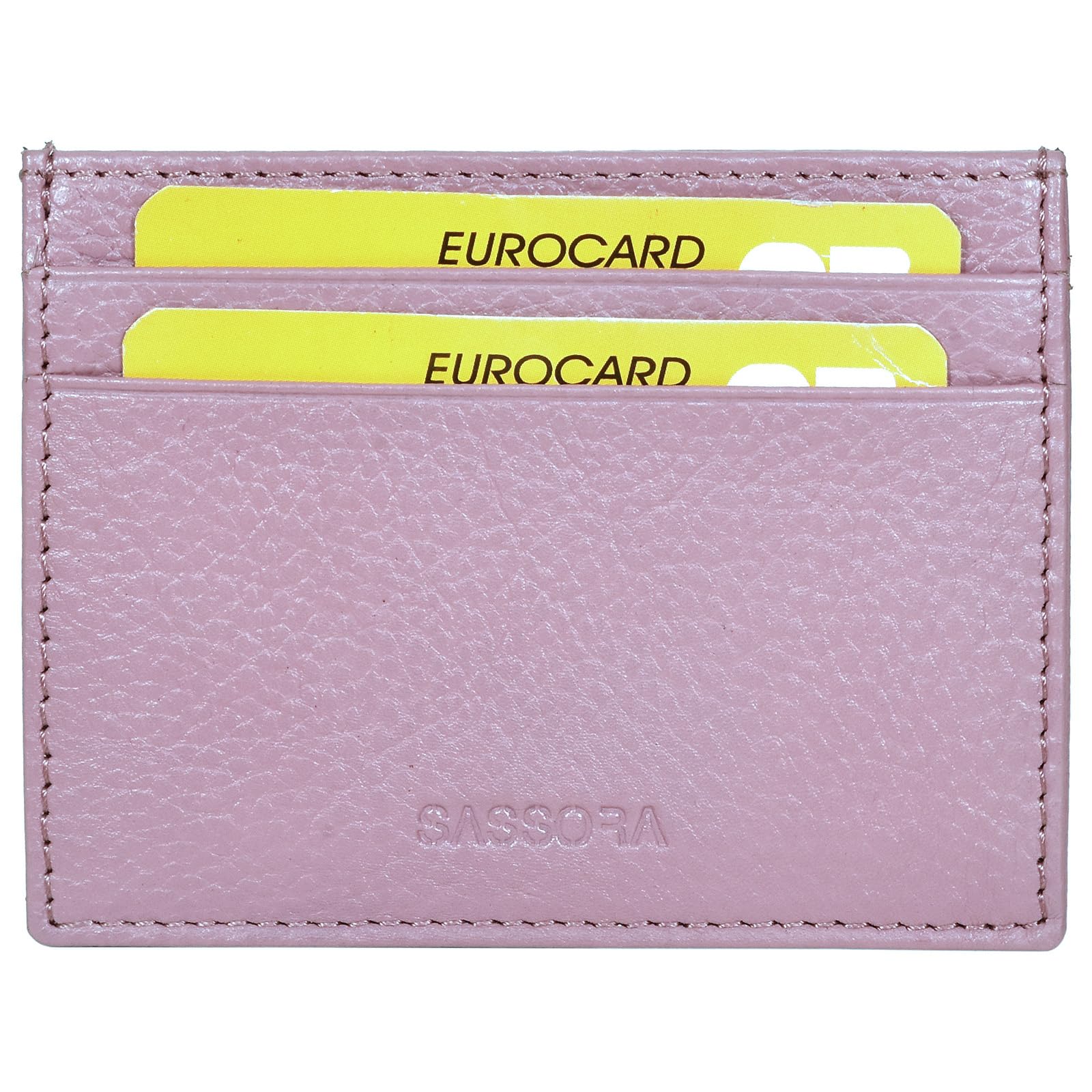 Genuine Premium Leather Unisex Ultra Slim RFID Card Holder-image-28