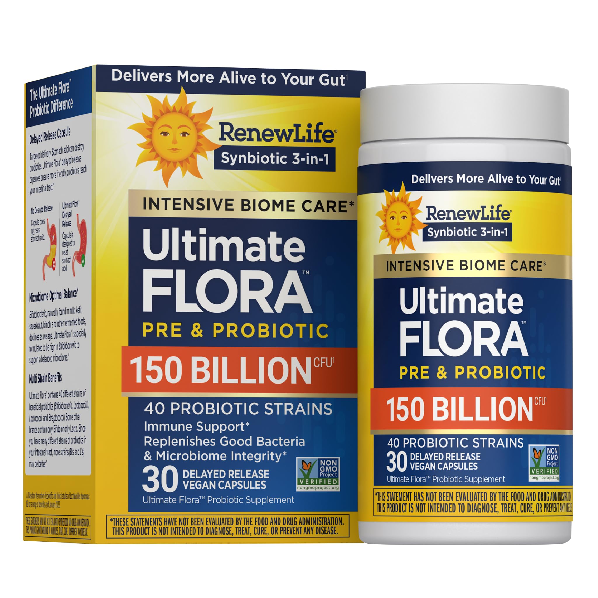 Ultimate Flora Adult Ultimate Care Probiotic, 150 Billion, 30 Caps (Package May Vary)