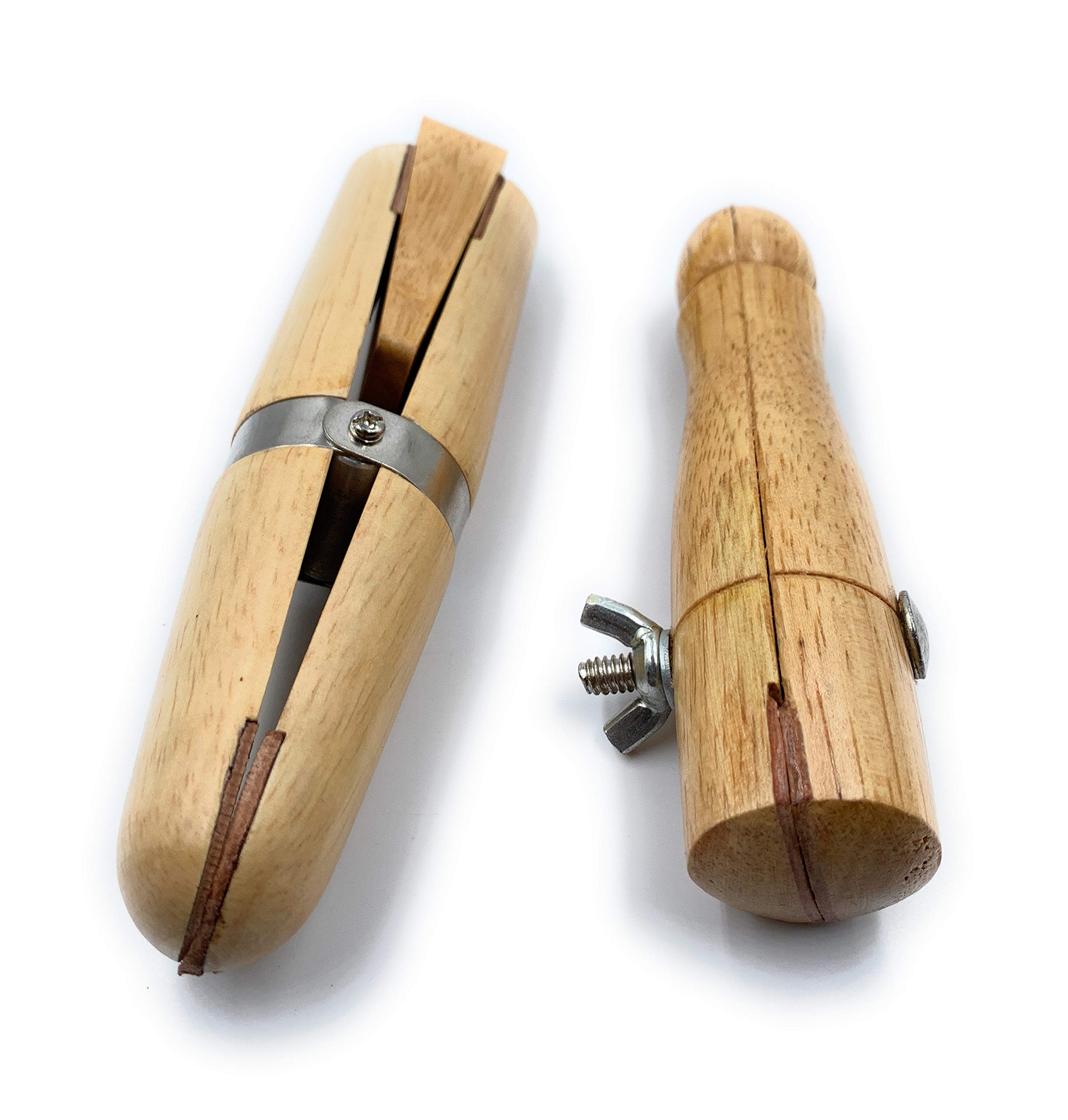 Aone Wooden Ring Holding Clamp Vise with Wedge & Fly Nut Set of 2 Bench Tool for Rings & Other Items for Setting, Polishing, Buffing, Engraving, Sawing, Filing for Jewellery Making & Hobby Crafts DIY