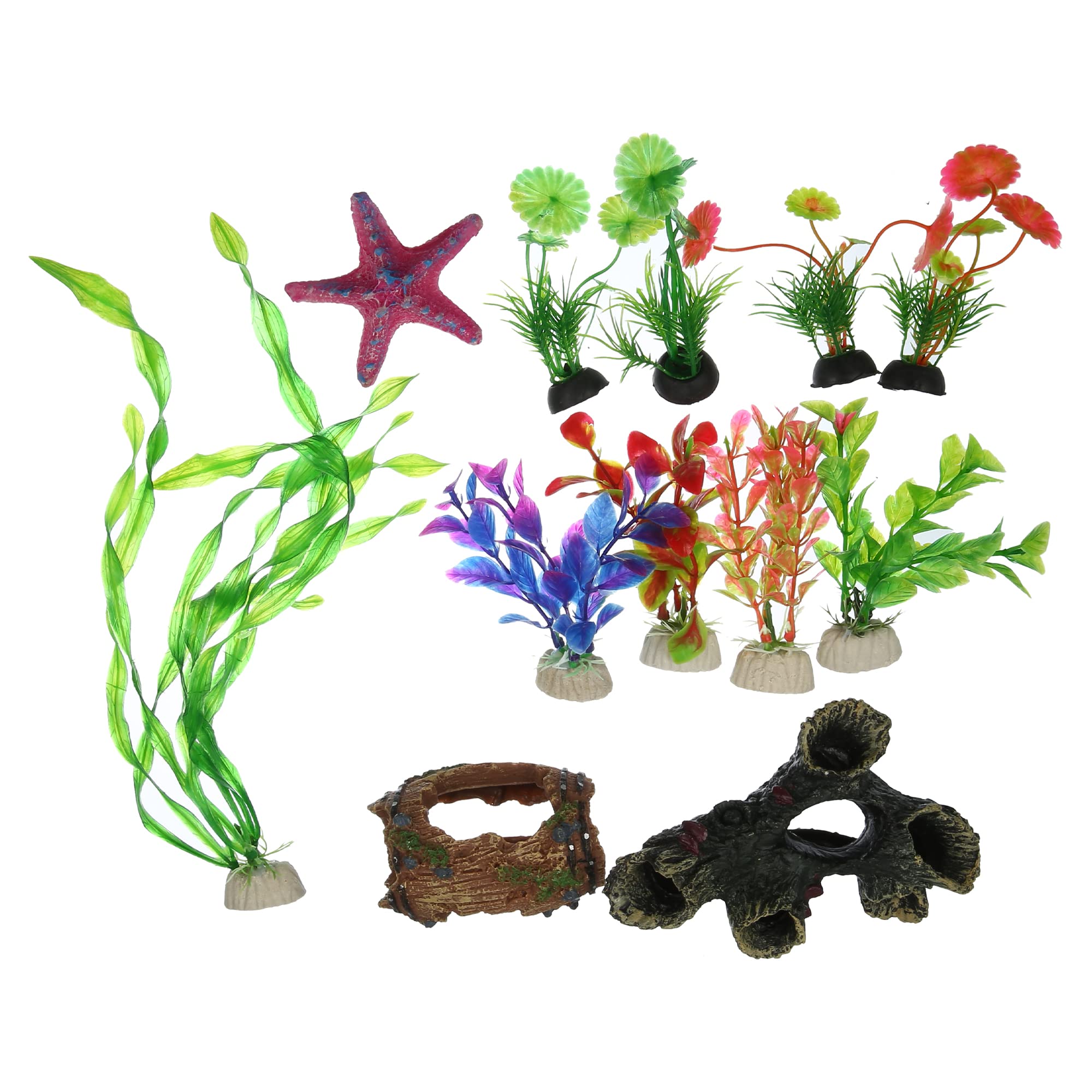 VOCOSTE Acuario Plantas Juego, Falso Peces Tanque Decoración Plantas Decoraciones Juego