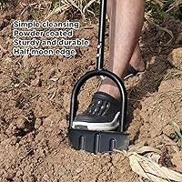 Vista 3 de Herramienta de césped de dientes de sierra de 42.71 pulgadas, cortador de césped de media luna con agarre en T, bordeadora de césped de mango largo