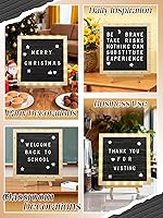 Vista 9 de Tablero de letras de fieltro con luces LED, anuncio personalizado de embarazo y bebé de 10 x 10 pulgadas con marco, decoraciones de fiesta de boda