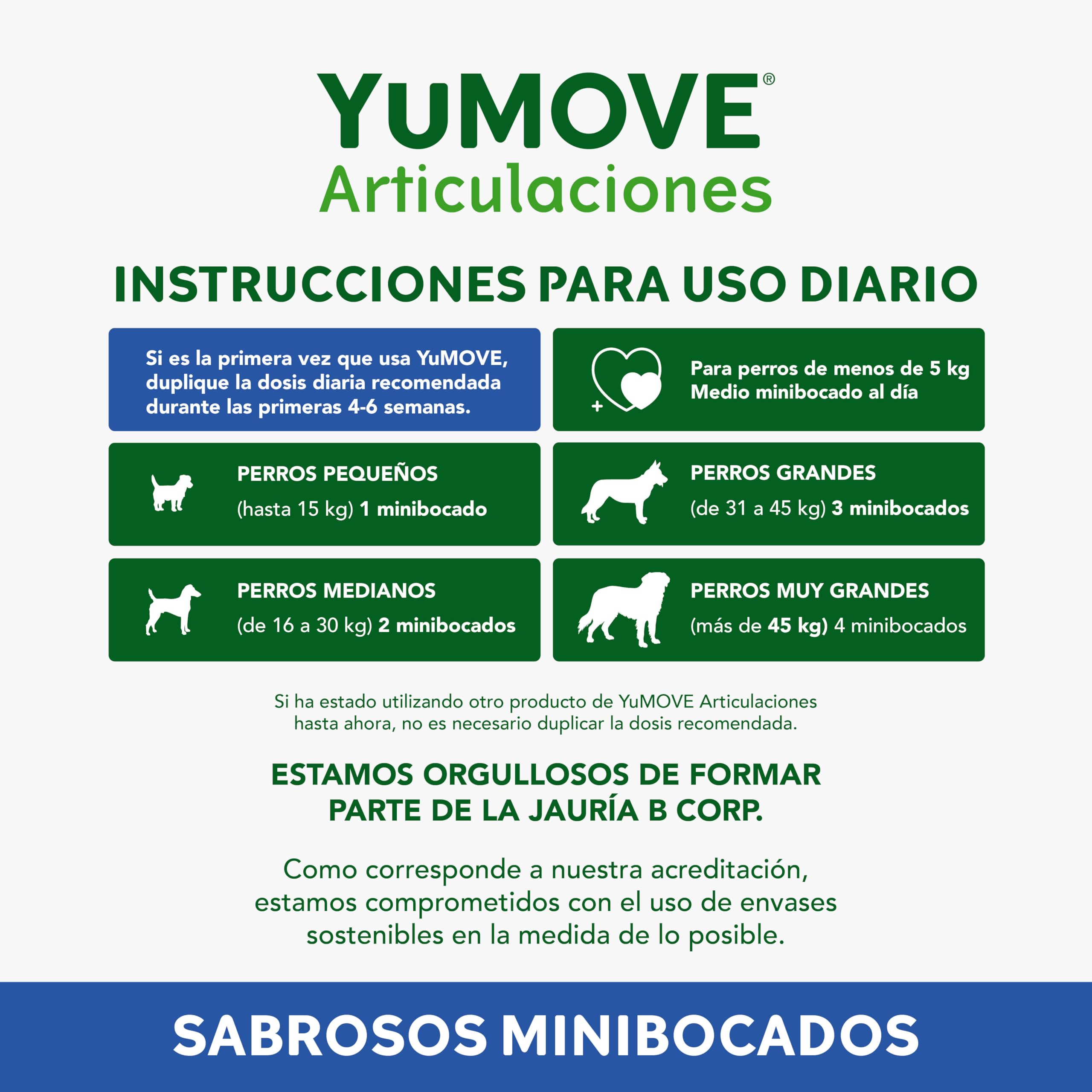 YuMOVE Condroprotector Perros 60 Masticables - Articulaciones Perro Senior +8 Años con Mejillon Labio Verde Complejo ActivEase de 150mg Cada Masticable & Aceite de Pescado - Movilidad del Canino