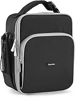 Vista 8 de Amersun Lonchera para niños con esponja aislada de 0.315 pulgadas y múltiples bolsillos y soporte para botella de agua, mantiene la comida caliente