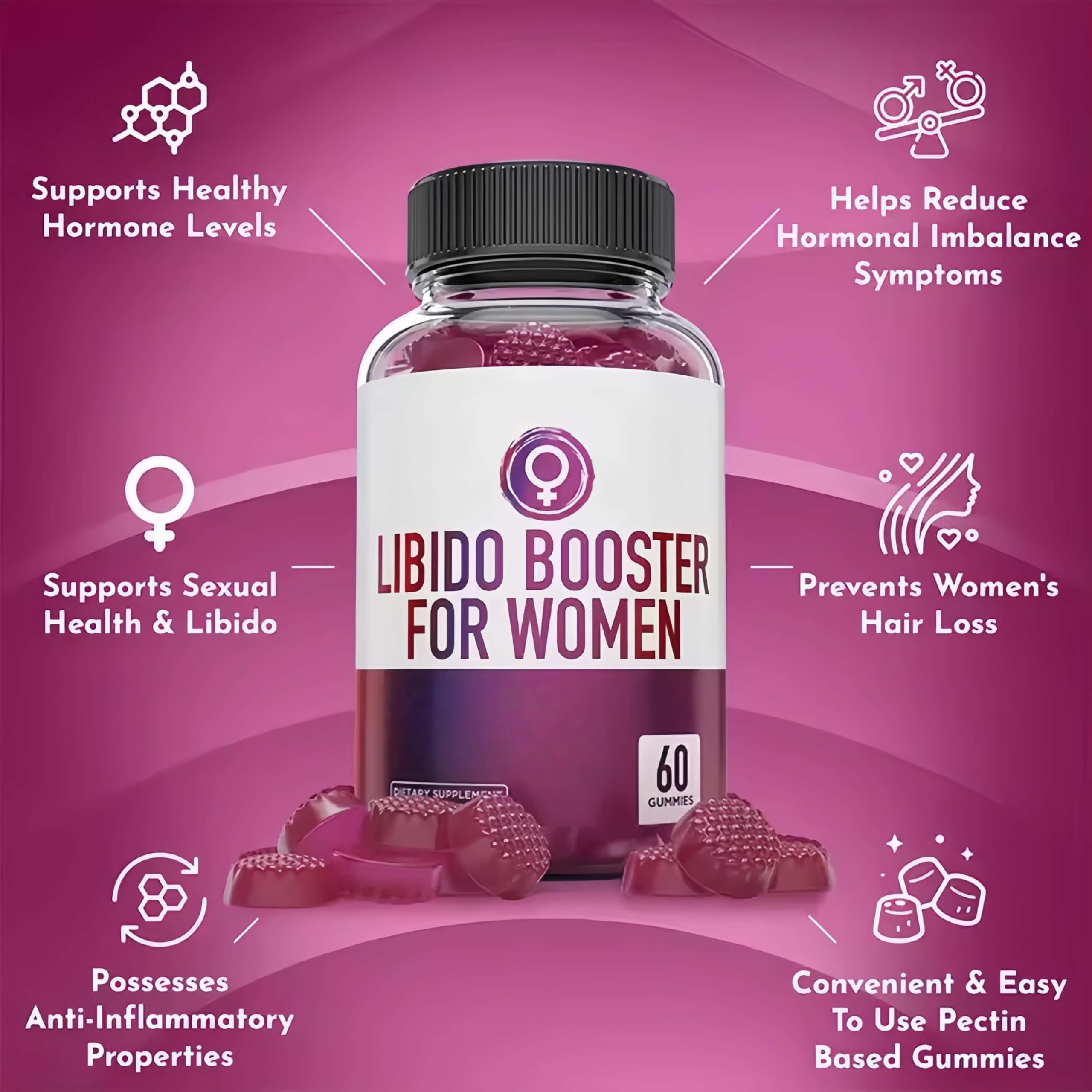 Potenciador de la libido femenina para mujeres - Emoción, Pasión, Deseo - Reduce la sequedad, alivia el estrés, equilibra la energía
