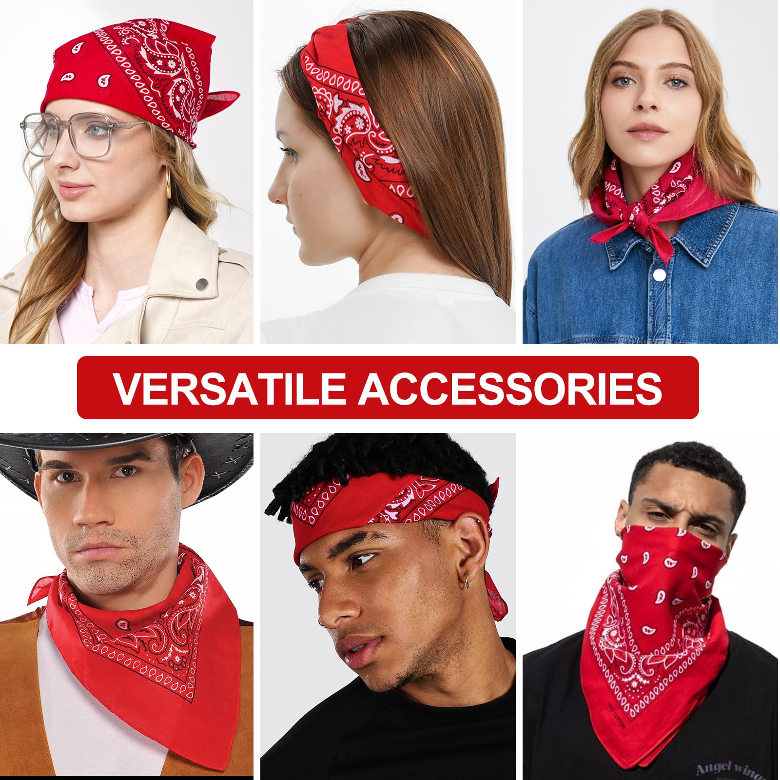 sularpek Bandana, Bandana dla kobiet i mężczyzn, szal z wzorem paisley, uniseksowe szale, szale z wzorem paisley na głowę, szale na włosy, szale na nadgarstek, szale dla motorzystów (55 x 55 cm
