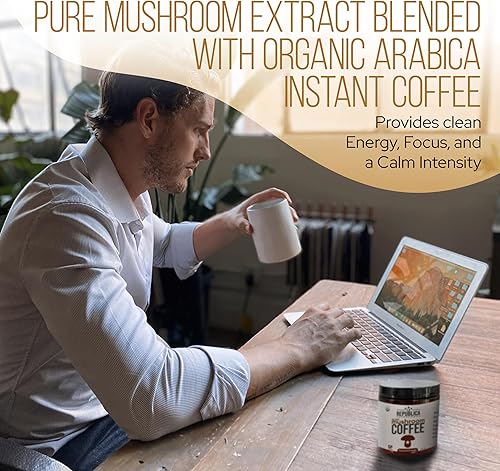 Miniatura 5 de La Republica - Café orgánico de hongos (30 porciones) hecho con cuerpos fructíferos, arábica cultivado en sombra con melena de león, reishi, chaga,