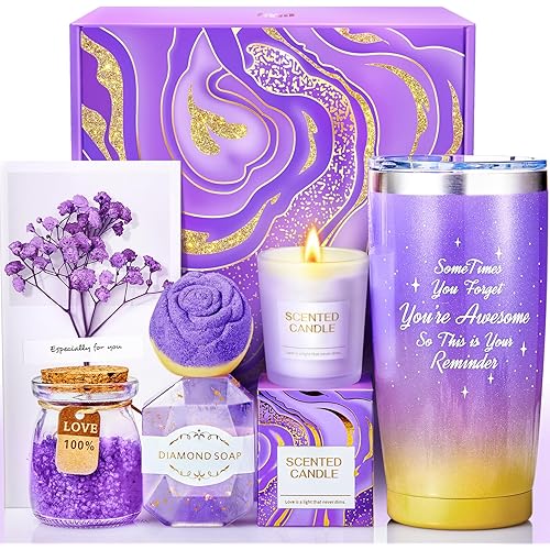 Christmas Gifts for Women, Birthday Gifts for Mom, Wife, Her, Girlfriend, Sister, Bestie - Self Care Spa Gift Baskets for Women, Best Friends, Teacher, Employee Appreciation, Anniversary Gifts