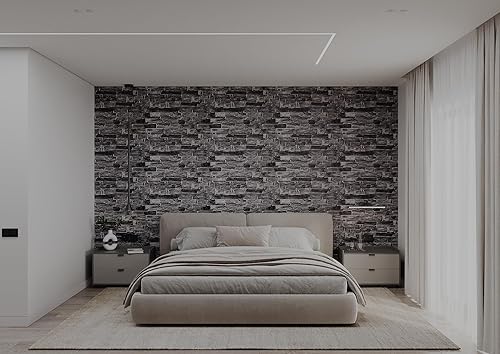 Miniatura 8 de Paneles de pared 3D de espuma para despegar y pegar, piedra sintética y ladrillo, 10 piezas de 52.5 pies cuadrados, perfectos para oficinas,