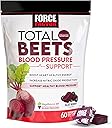 Force Factor Total Beets Blood Pressure Support Supplements with Beet Powder, Great-Tasting Beets Chewables for Heart-Healthy Energy, and Increased Nitric Oxide, 60 Chews