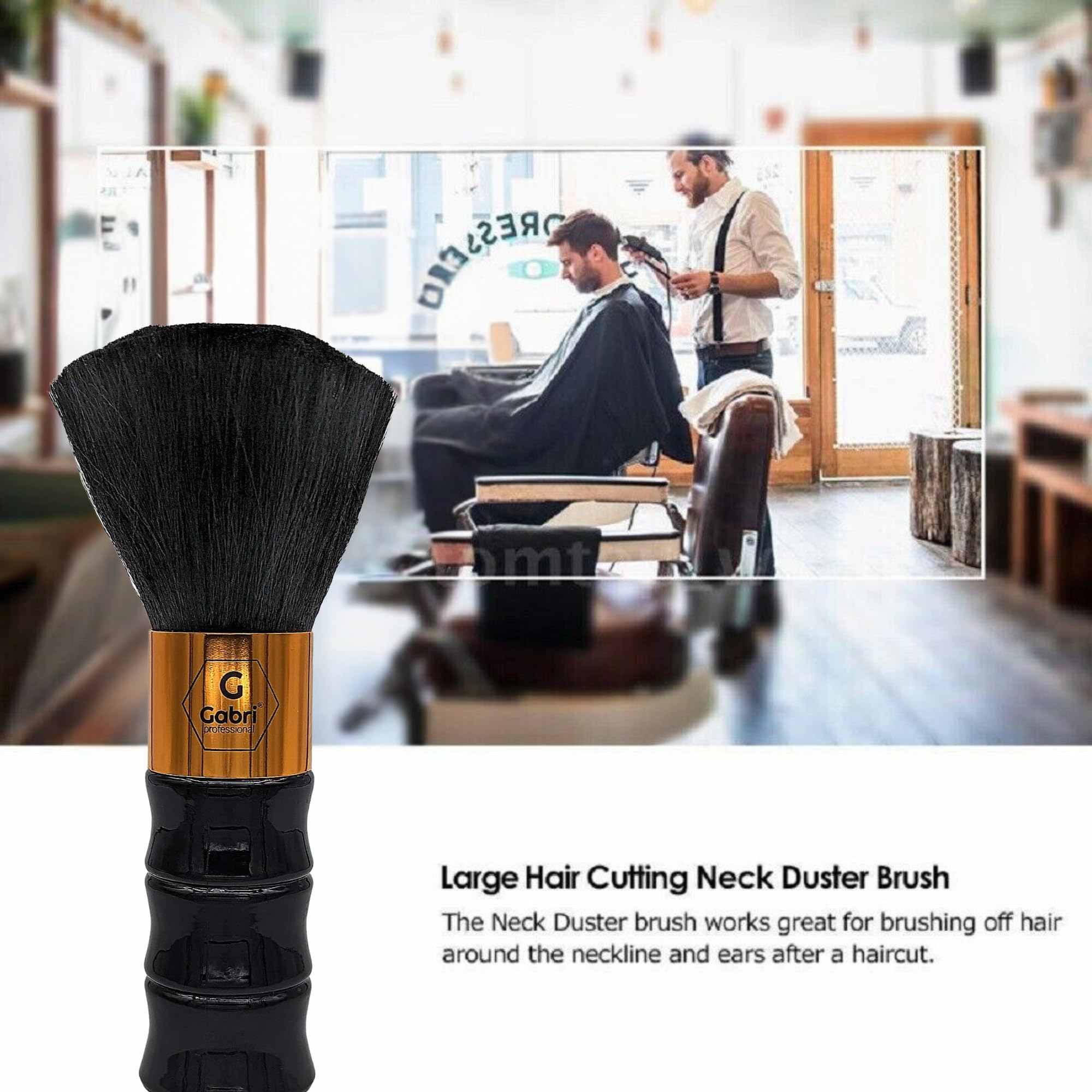 Gabri Neck Duster Brush, Extra Soft Fade Brush for Men's Grooming - Image 3