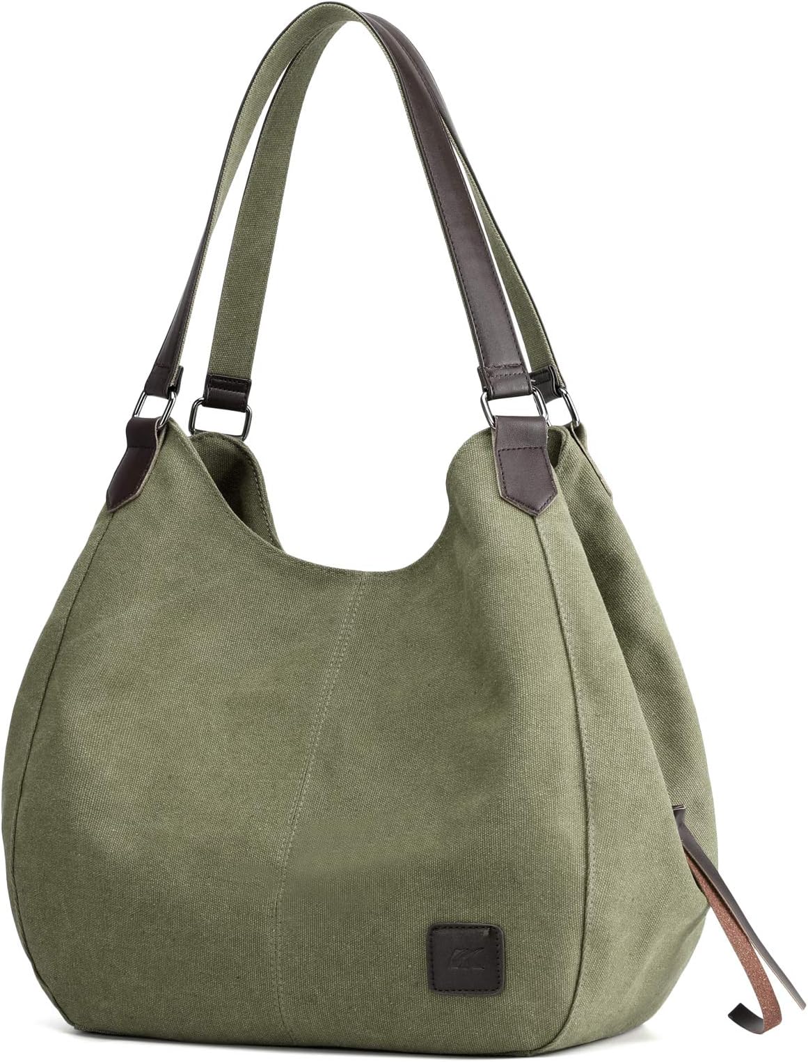 Women's Multi-pocket Shoulder Bag Fashion Cotton Canvas Handbag Tote Purse