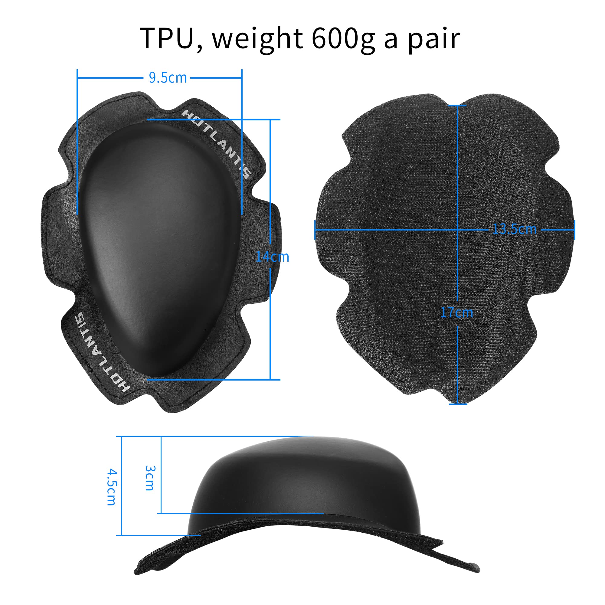 Deslizadores rígidos de rodilla HOTLANTIS para carreras moto, ligeros y resistentes