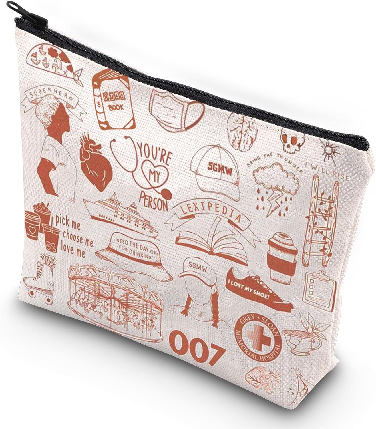 G2TUP M Inspiriertes Make-up-Tasche – Beige, Segeltuch, 23,5 X 17 Cm, Vielseitig Nutzbar