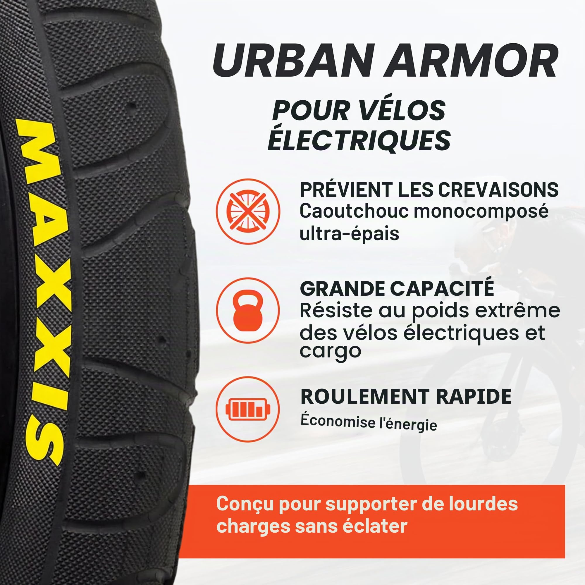 MAXXIS Hookworm Pneus Vélo ultra-résistants pour BMX, Cruiser, Trail et Vélo 20", 24", 27,5", 29"
