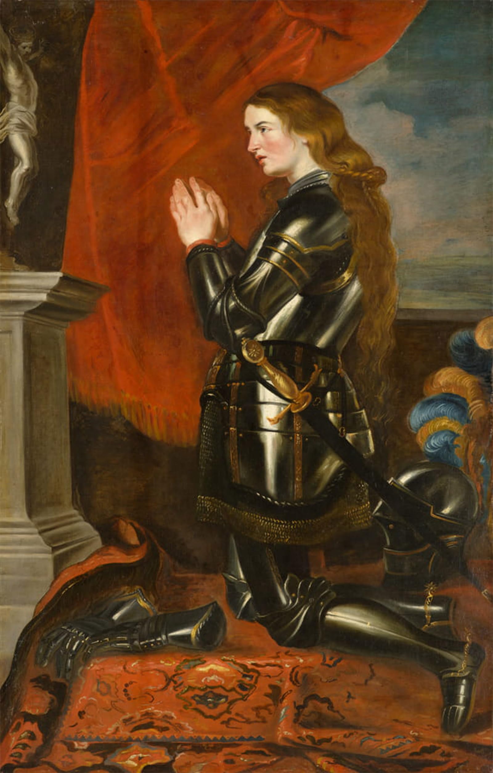 ARTXLXXBN Famous Print Painting Colorful Art Print Joan of Arc Cir by Peter Paul Rubens Canvas Art Decorations for Home Decor 60x90cm