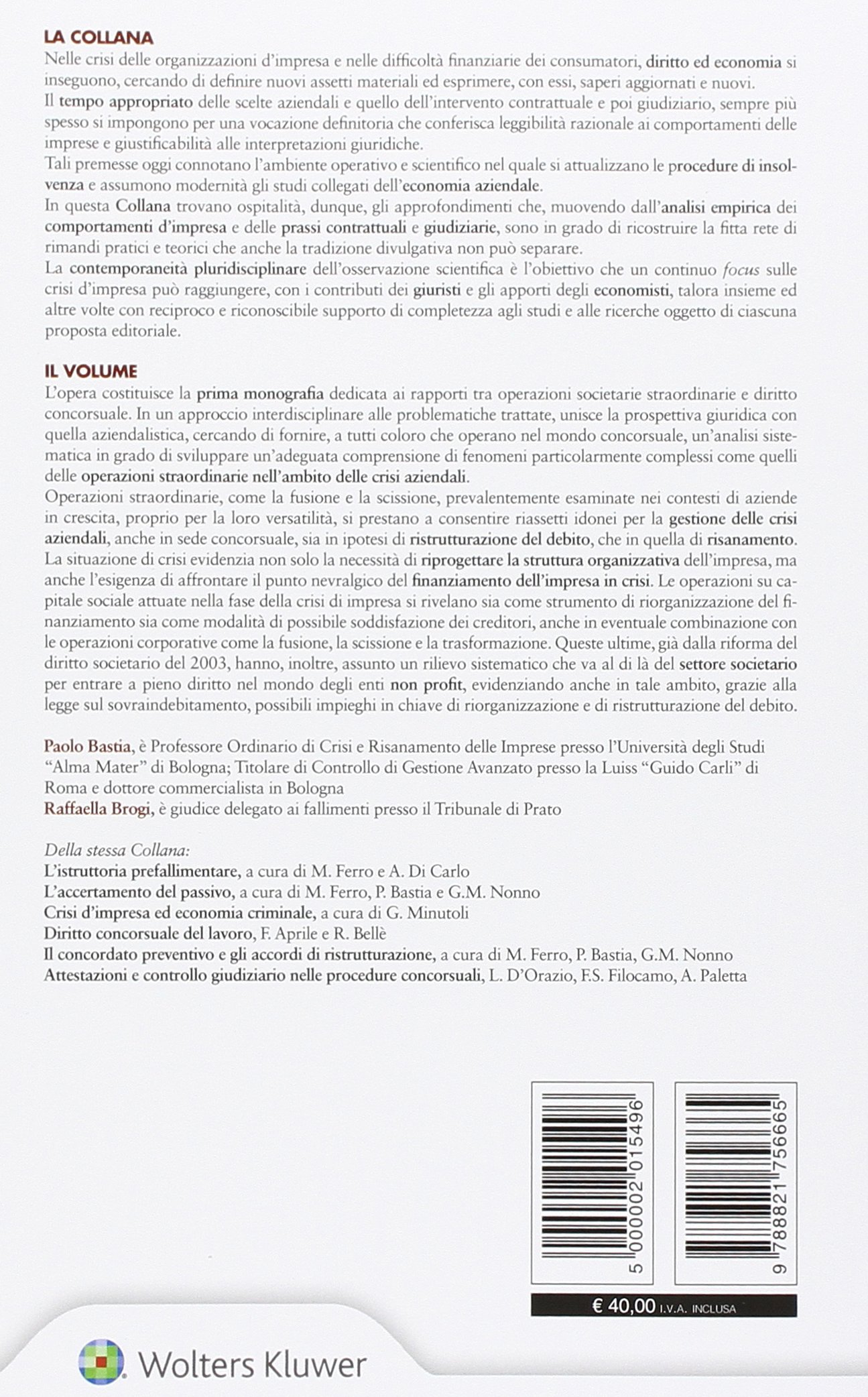Operazioni Societarie Straordinarie E Crisi D'Impresa