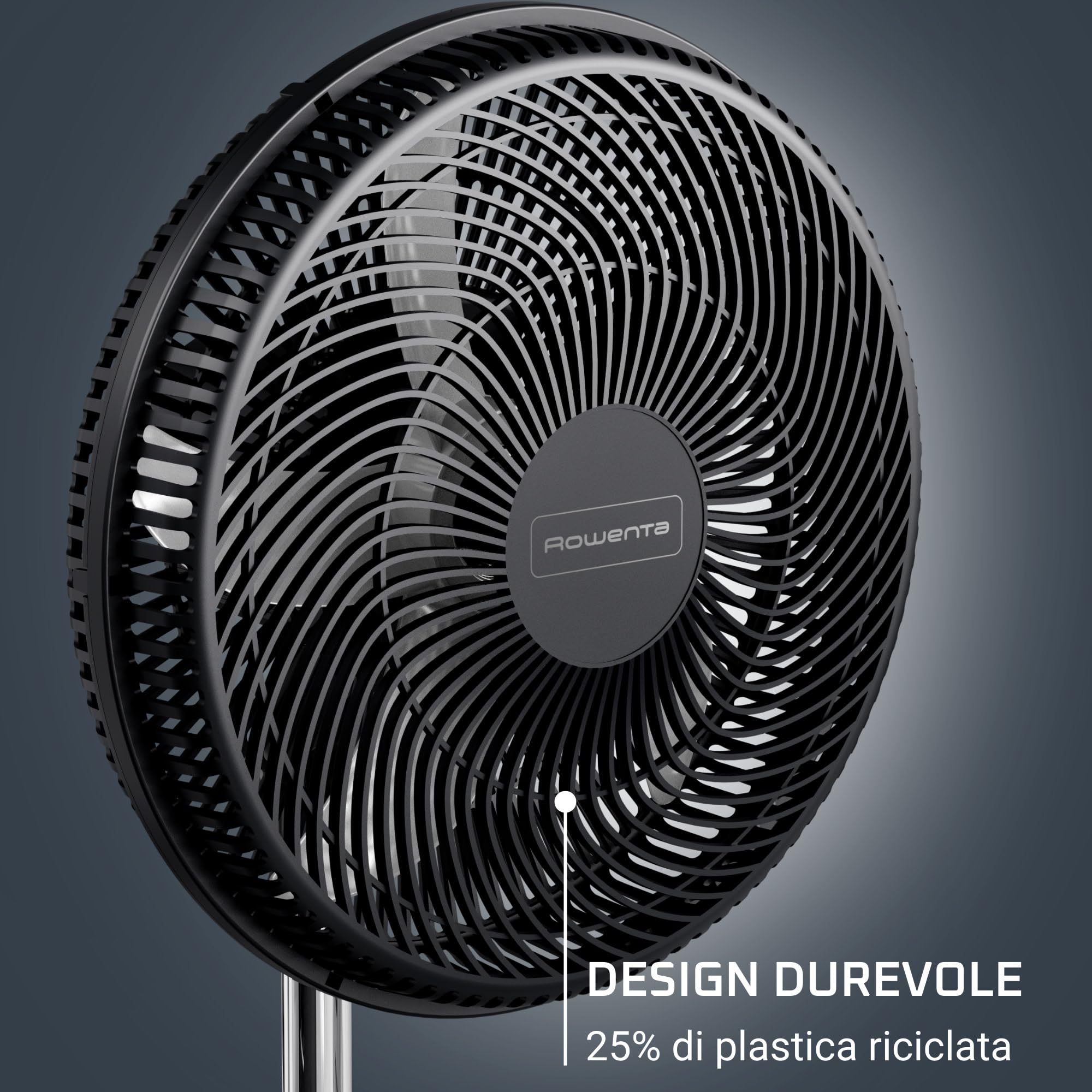 Rowenta Turbo Essential, Ventilatore a Piantana, Potente, Design Durevole, Elevata Efficienza Energetica, 3 Velocità, Silenzioso, VU3110