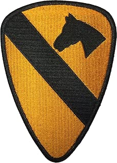 Papapatch 1st Cavalry Division Unit US Army Armed Forces Sewing Iron on Embroidered Patch (IRON-1ST-CAVA-YL) - coolthings.us